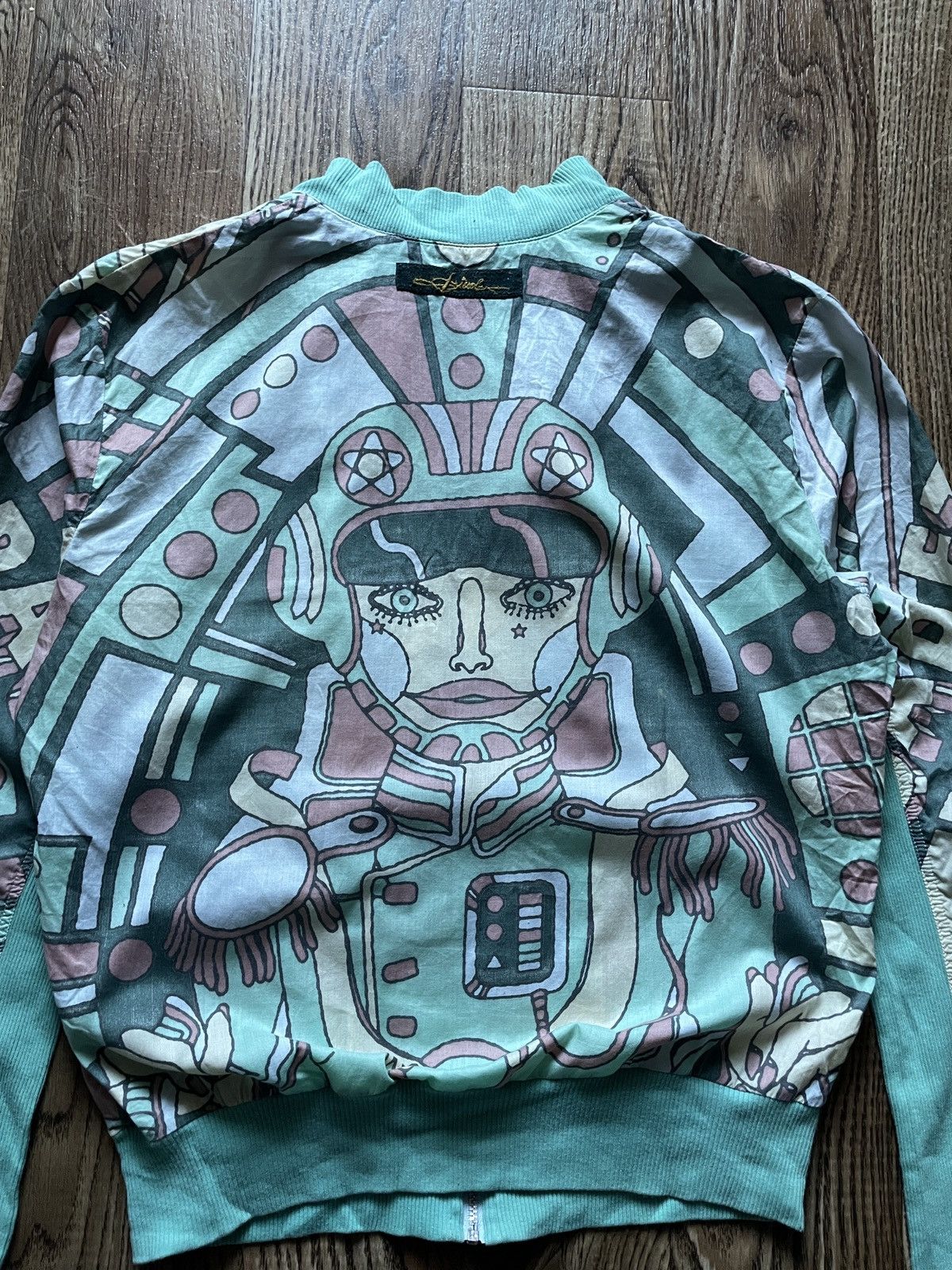 Diesel Diesel Y2K Cropped Bomber Jacket Vintage Abstract Print Sz M Size M / US 6-8 / IT 42-44 - 8 Thumbnail