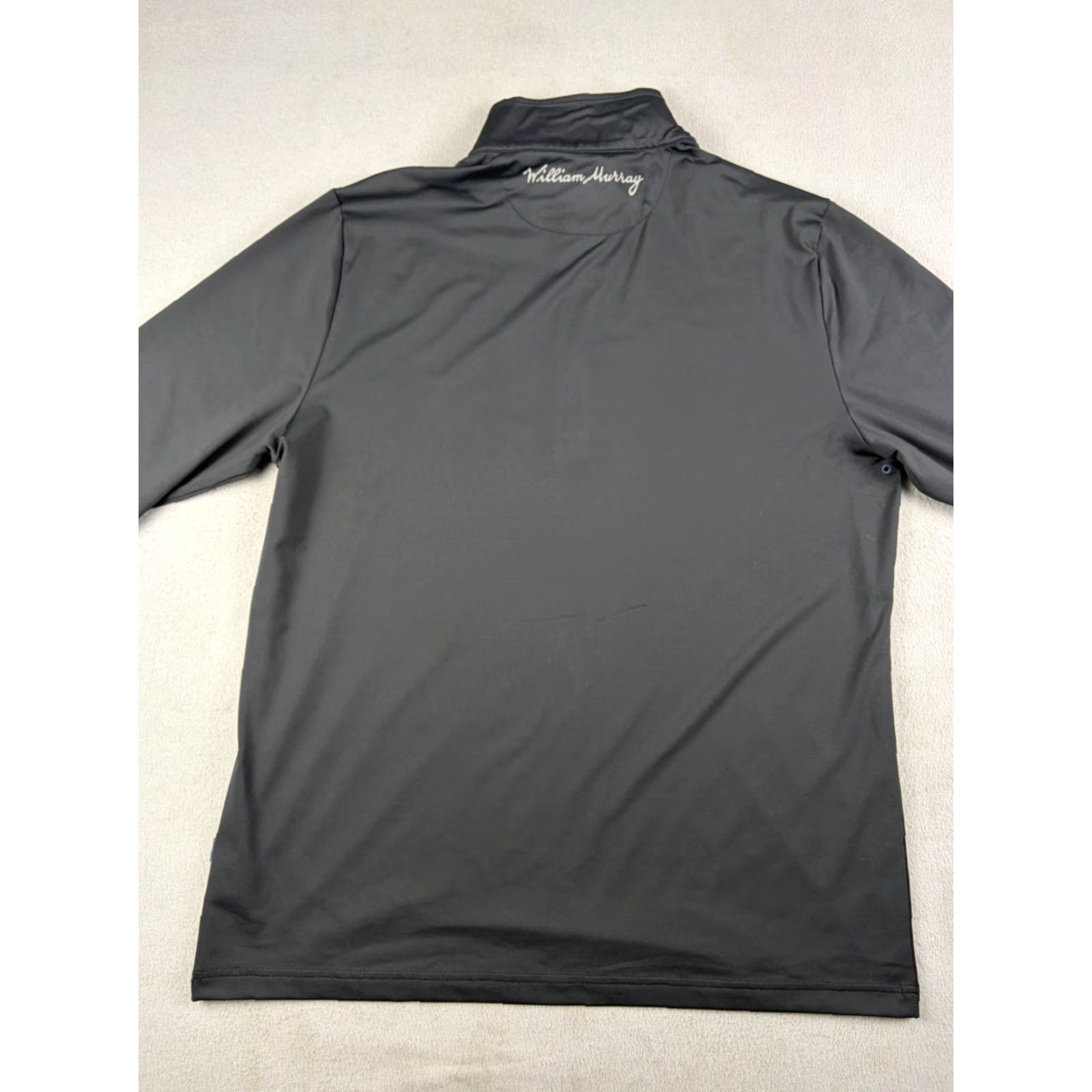 Vintage William Murray Quarter Zip Men L Black Golf Long Sleeve Performance Pullover Activewear Size US L / EU 52-54 / 3 - 6 Thumbnail