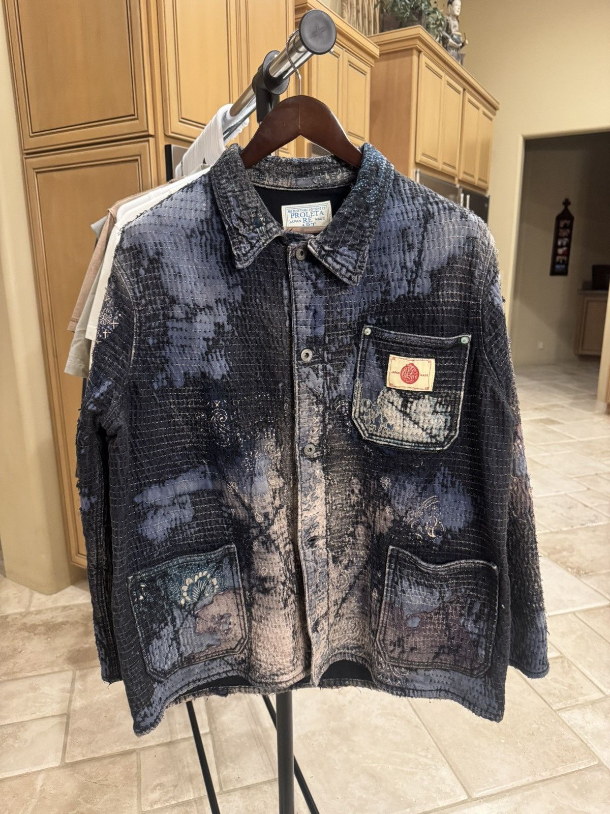 Proleta Re Art #147 1/1 Boro Denim Jacket Size US M / EU 48-50 / 2 - 1 Thumbnail
