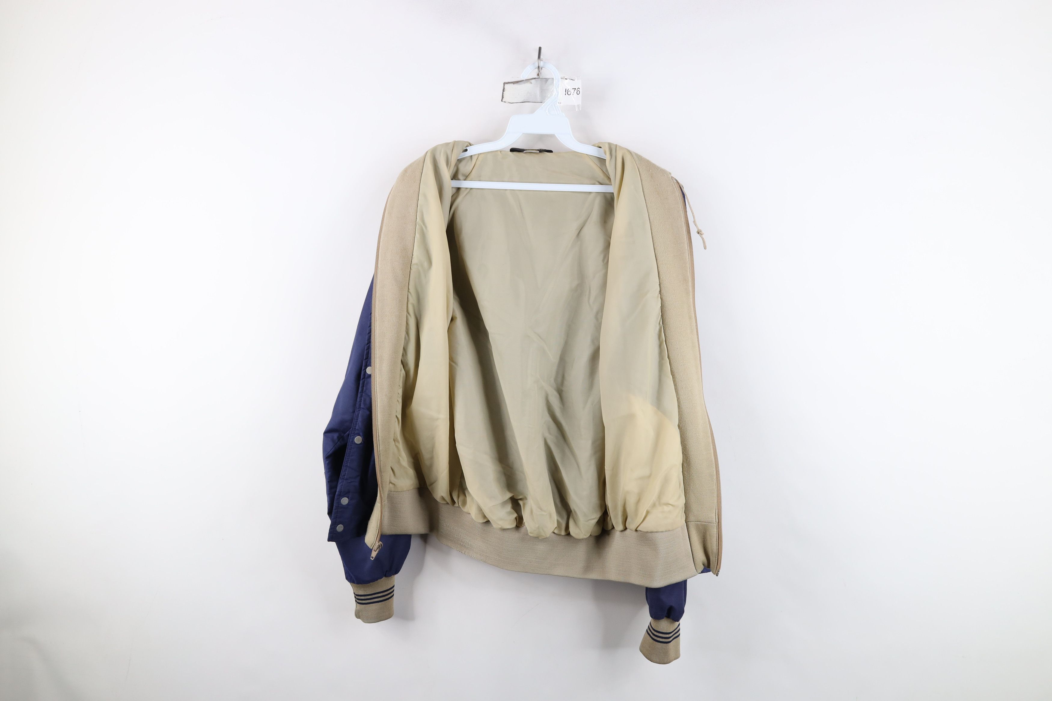 Vintage Vintage 70s Streetwear Hood Hooded Bomber Jacket Blue USA Size US M / EU 48-50 / 2 - 11 Thumbnail