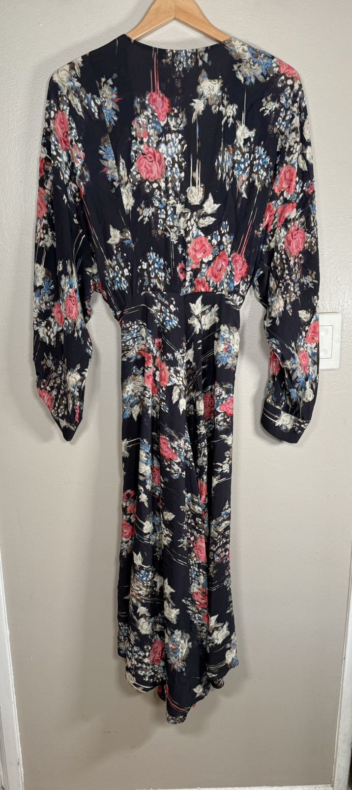 Iro IRO Paris Aleyna Floral Wrap Satin Dress $645 size38/6 US Size S / US 4 / IT 40 - 4 Thumbnail