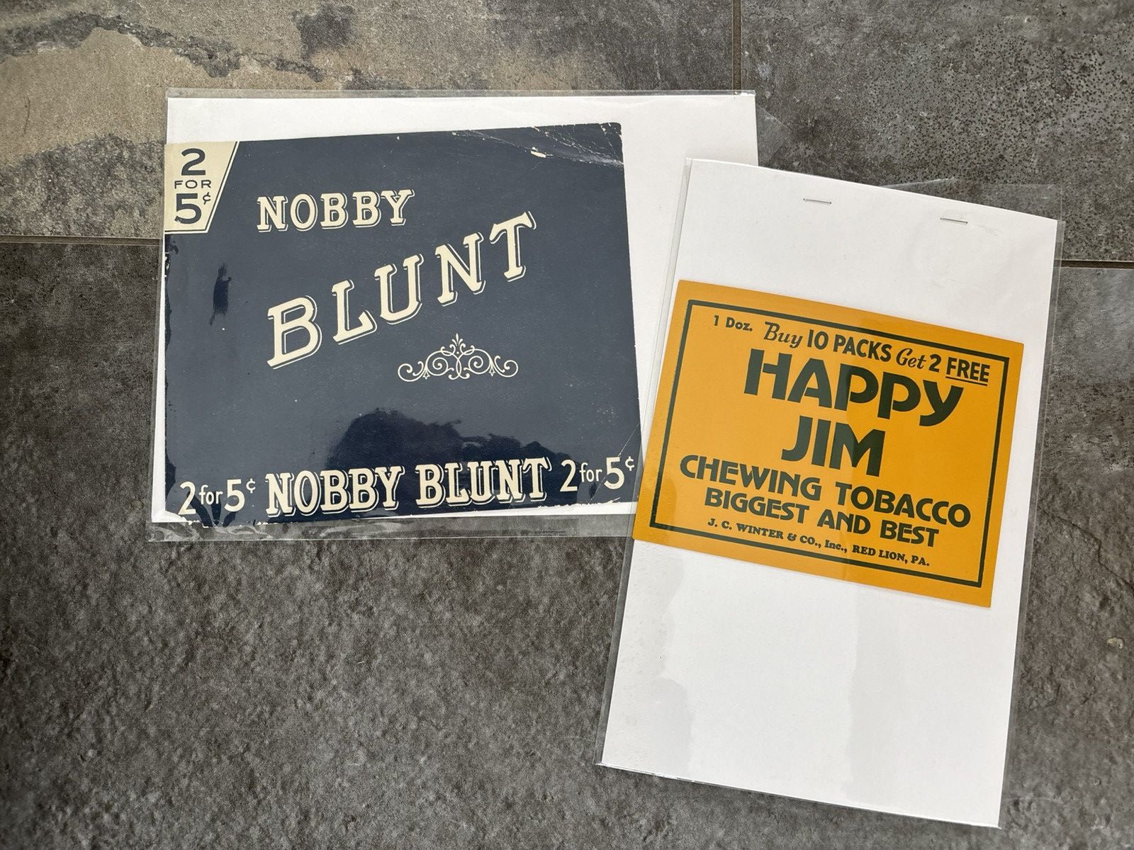Vintage Vintage Tobacco & Smoking Poster Decor Set (NOBBY BLUNTS) Size ONE SIZE - 1 Thumbnail