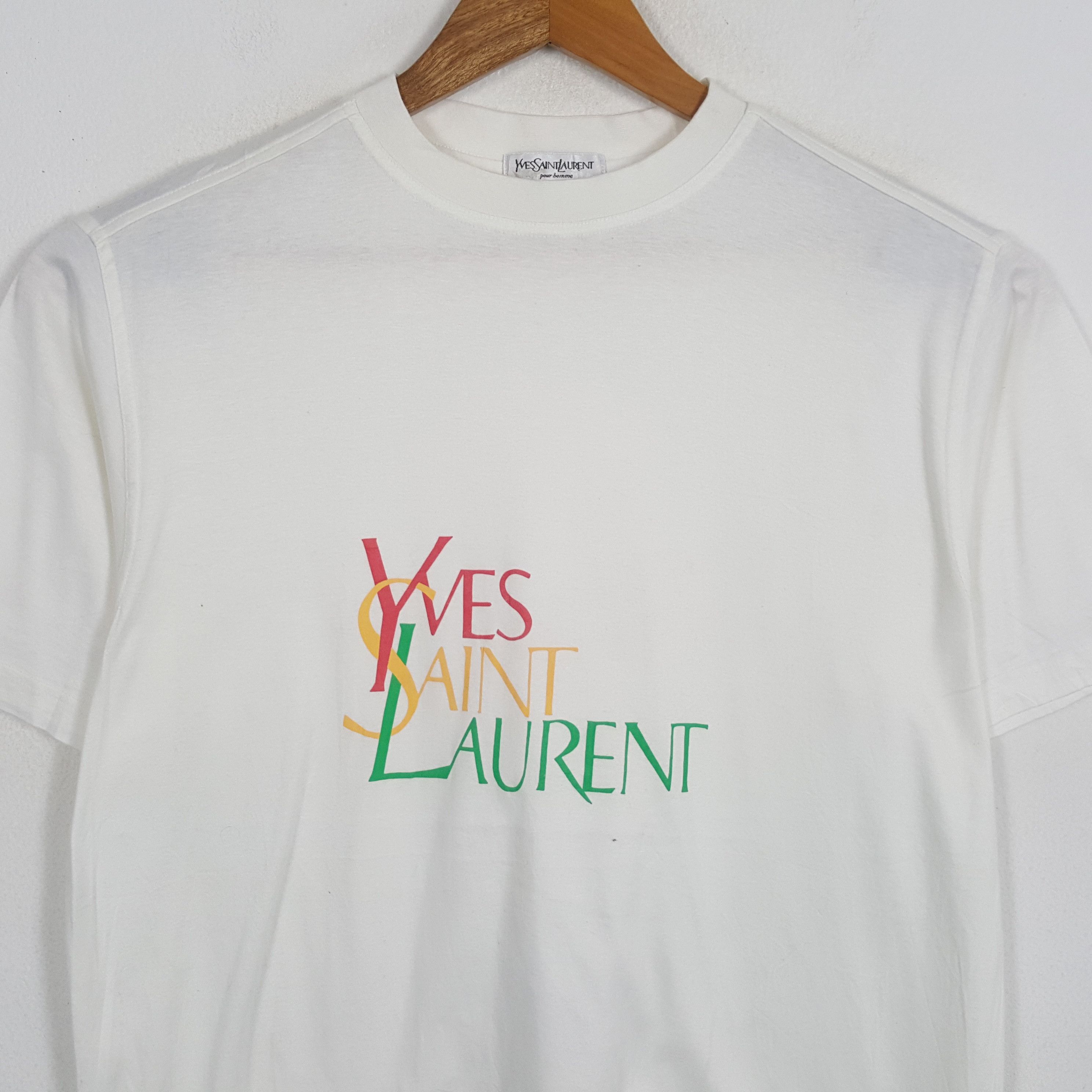 Vintage × Yves Saint Laurent Vintage YVES SAINT LAURENT Italian Fashion Brand T-Shirts Size US L / EU 52-54 / 3 - 2 Thumbnail
