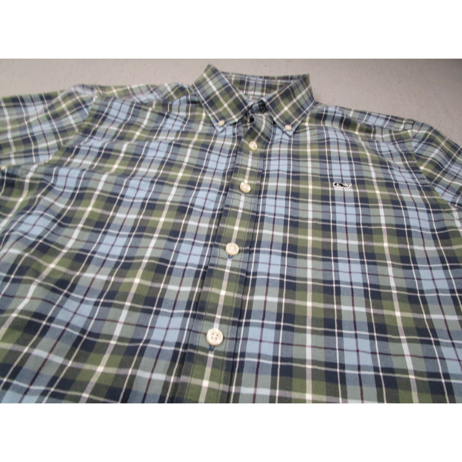 Vineyard Vines VINEYARD VINES Button-Up Shirt Mens Medium Blue Plaid Long Sleeve Classic Casual Size US M / EU 48-50 / 2 - 2 Thumbnail