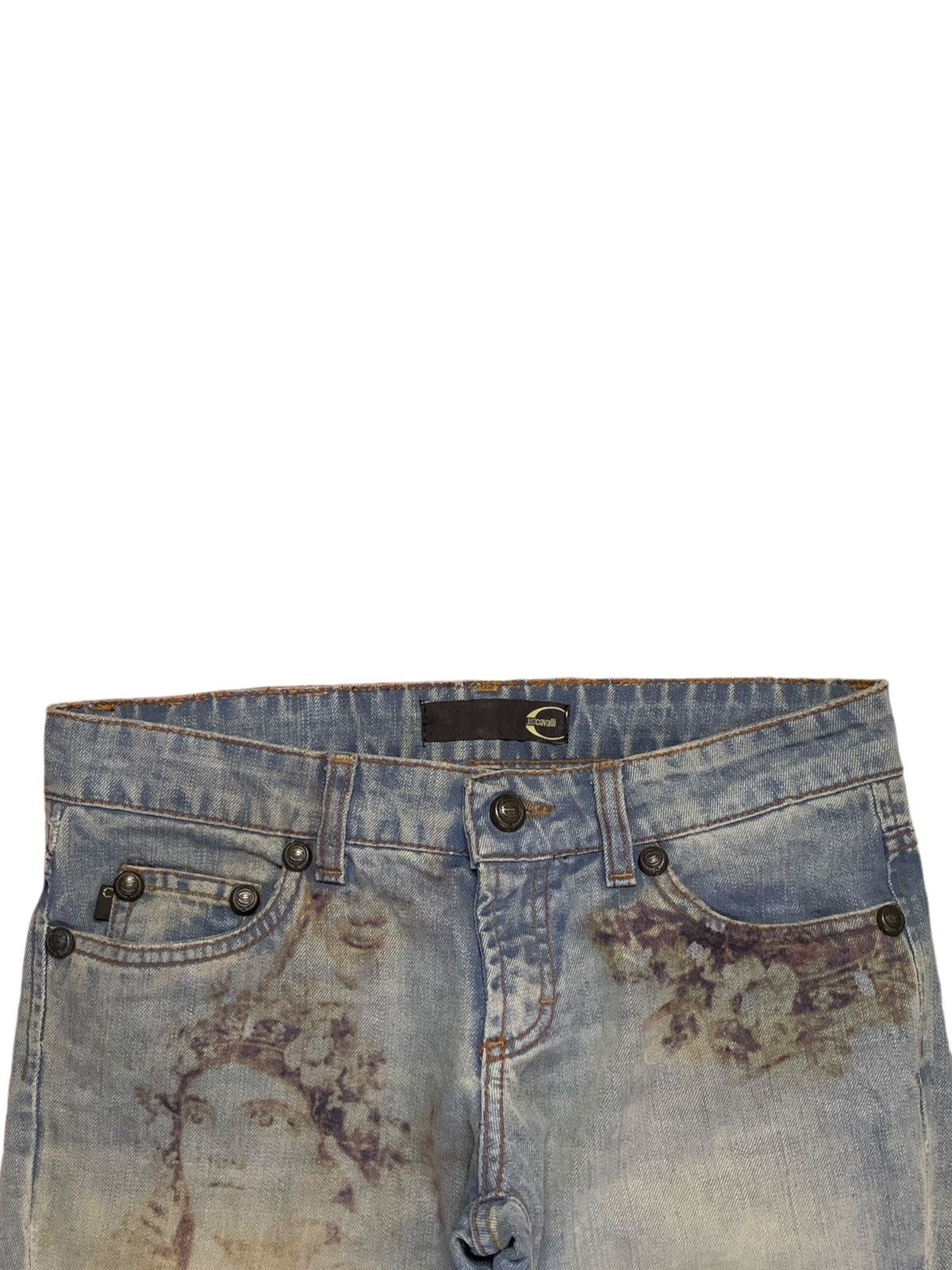 Roberto Cavalli Vintage Just Cavalli "Mary Mother Jesus" Artisanal Jeans Size 30" / US 8 / IT 44 - 4 Thumbnail