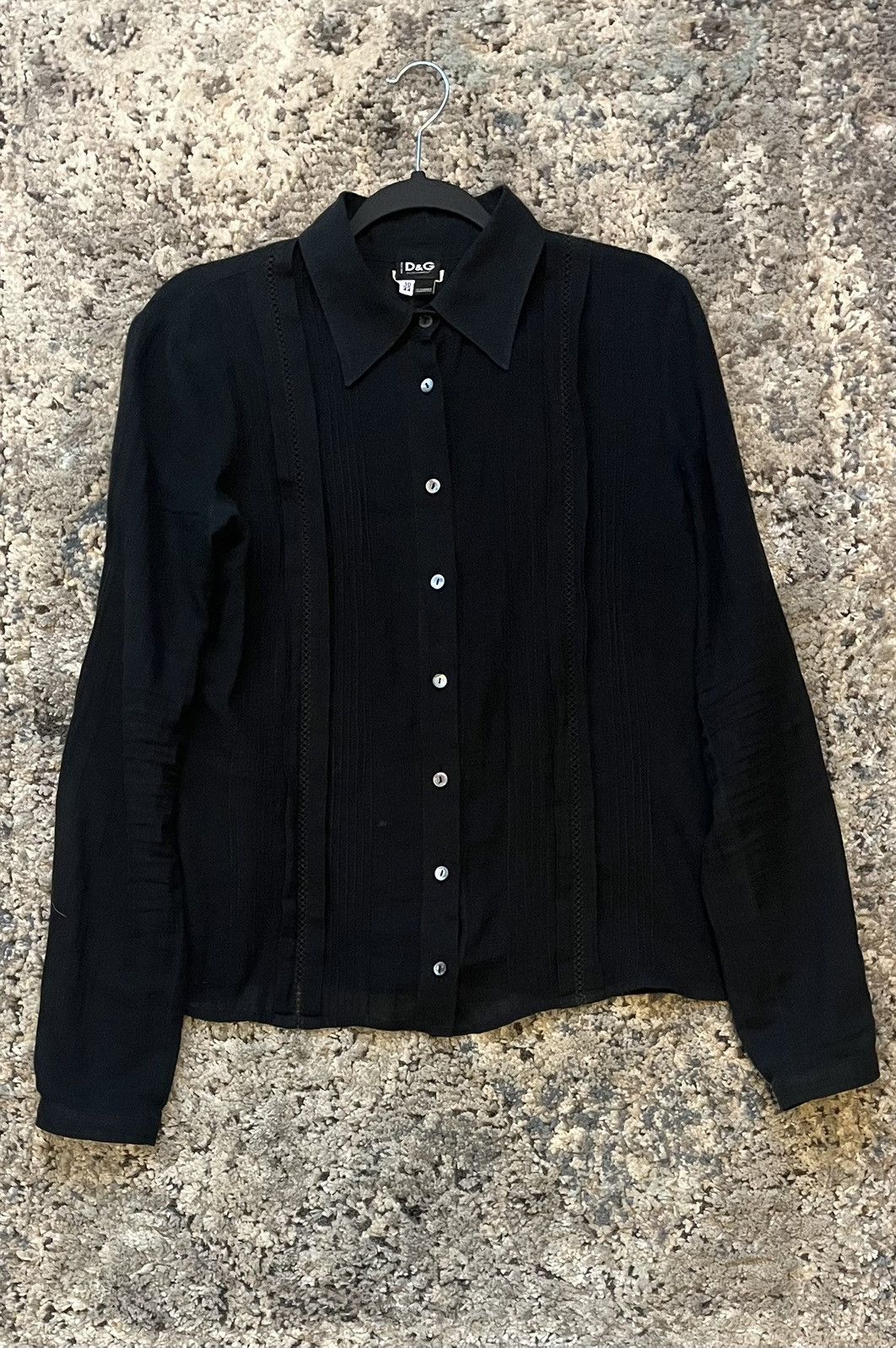 Dolce & Gabbana D&G Sheer Black Button Up Size M / US 6-8 / IT 42-44 - 1 Thumbnail