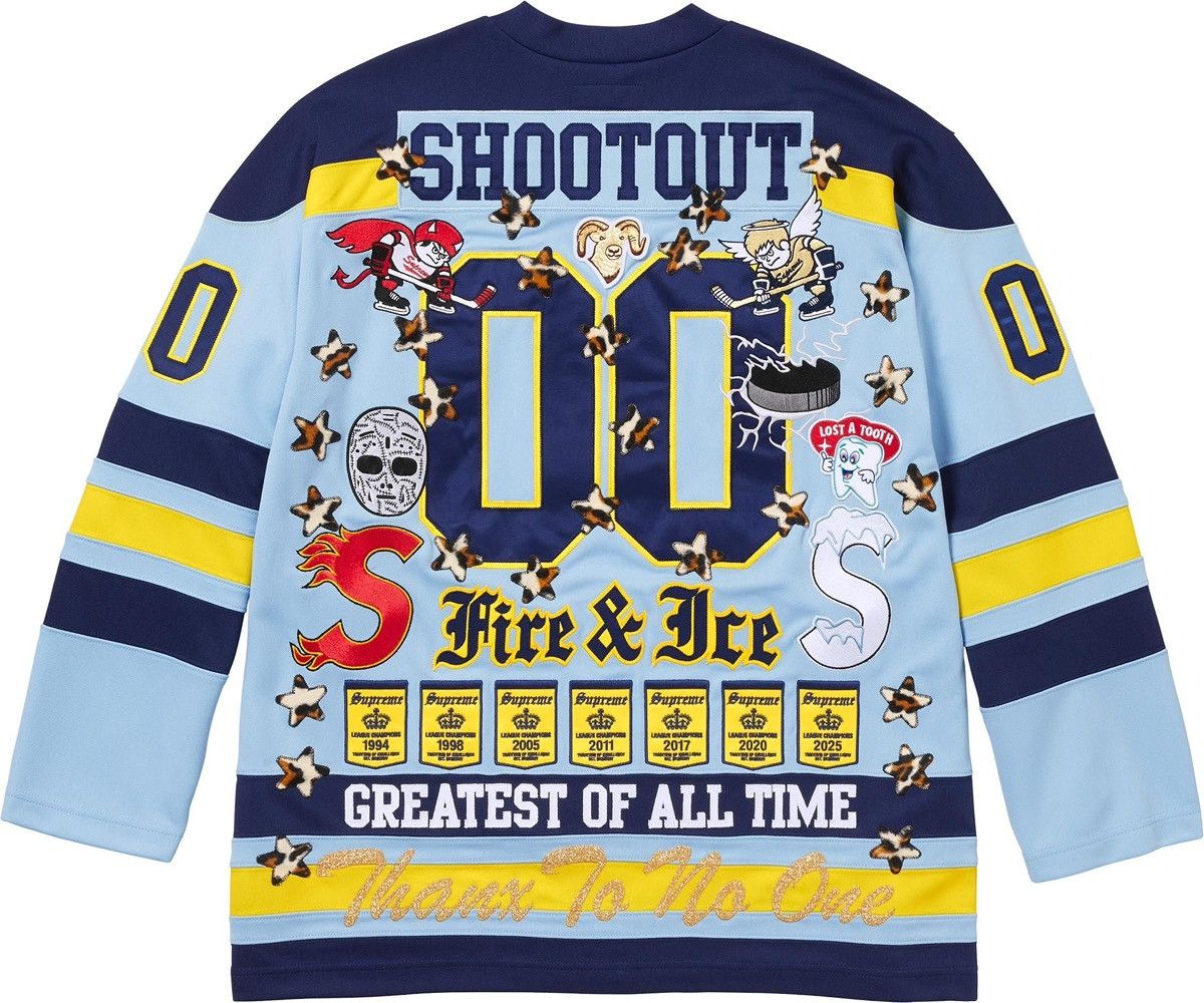 Supreme Supreme Fire & Ice Hockey Jersey L LightBlue Size US L / EU 52-54 / 3 - 1 Thumbnail