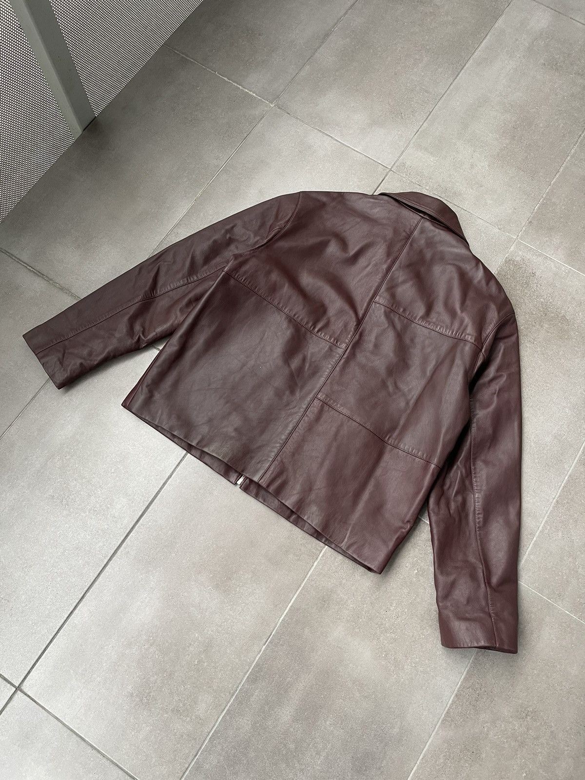 Frame !DS! SS23 Frame Burgundy Red Leather Jacket Size US M / EU 48-50 / 2 - 13 Thumbnail