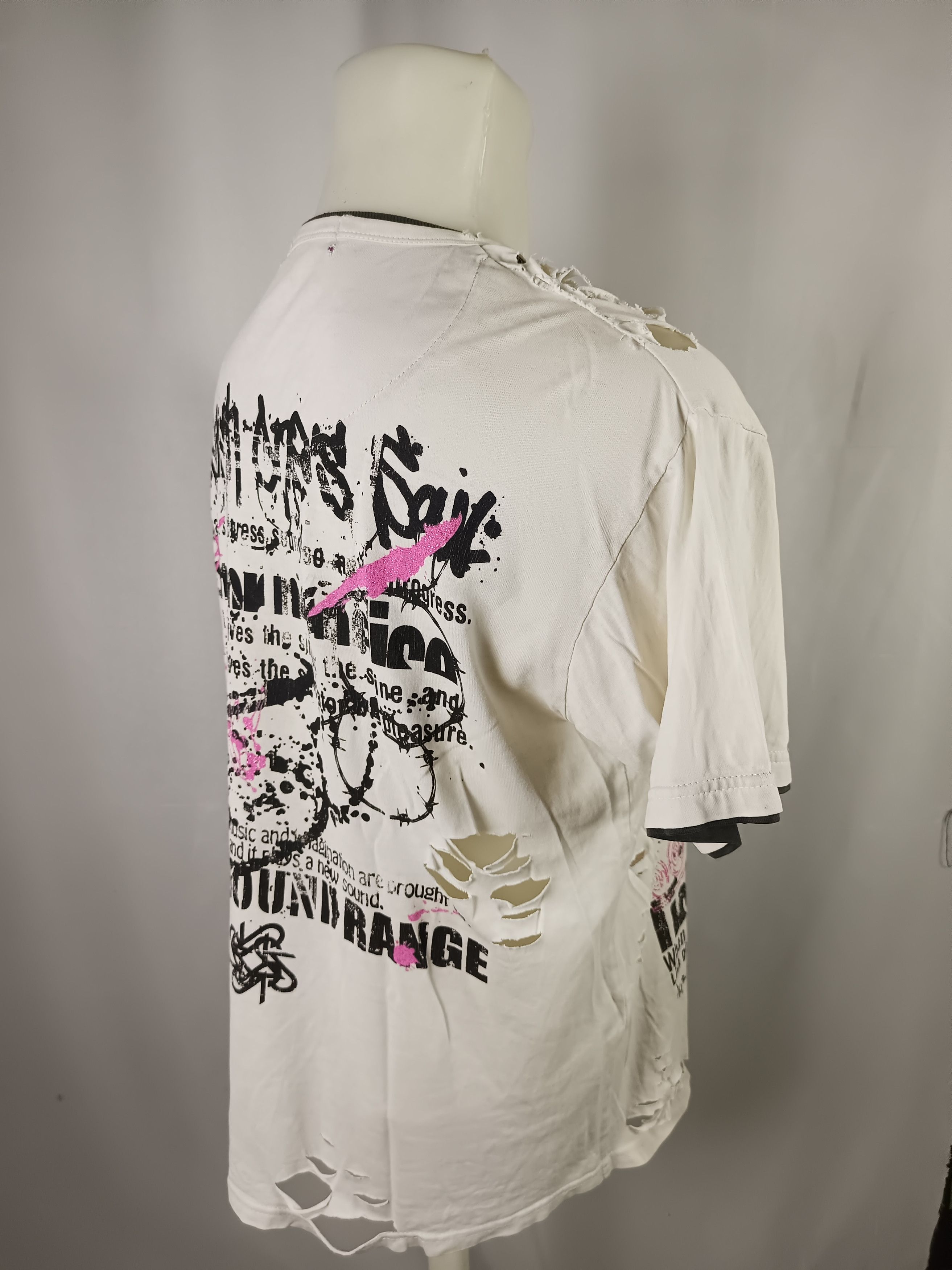 If Six Was Nine × Japanese Brand × Vintage Time Step POEM Print Distressed Tshirt Double Layer Size US XL / EU 56 / 4 - 14 Thumbnail