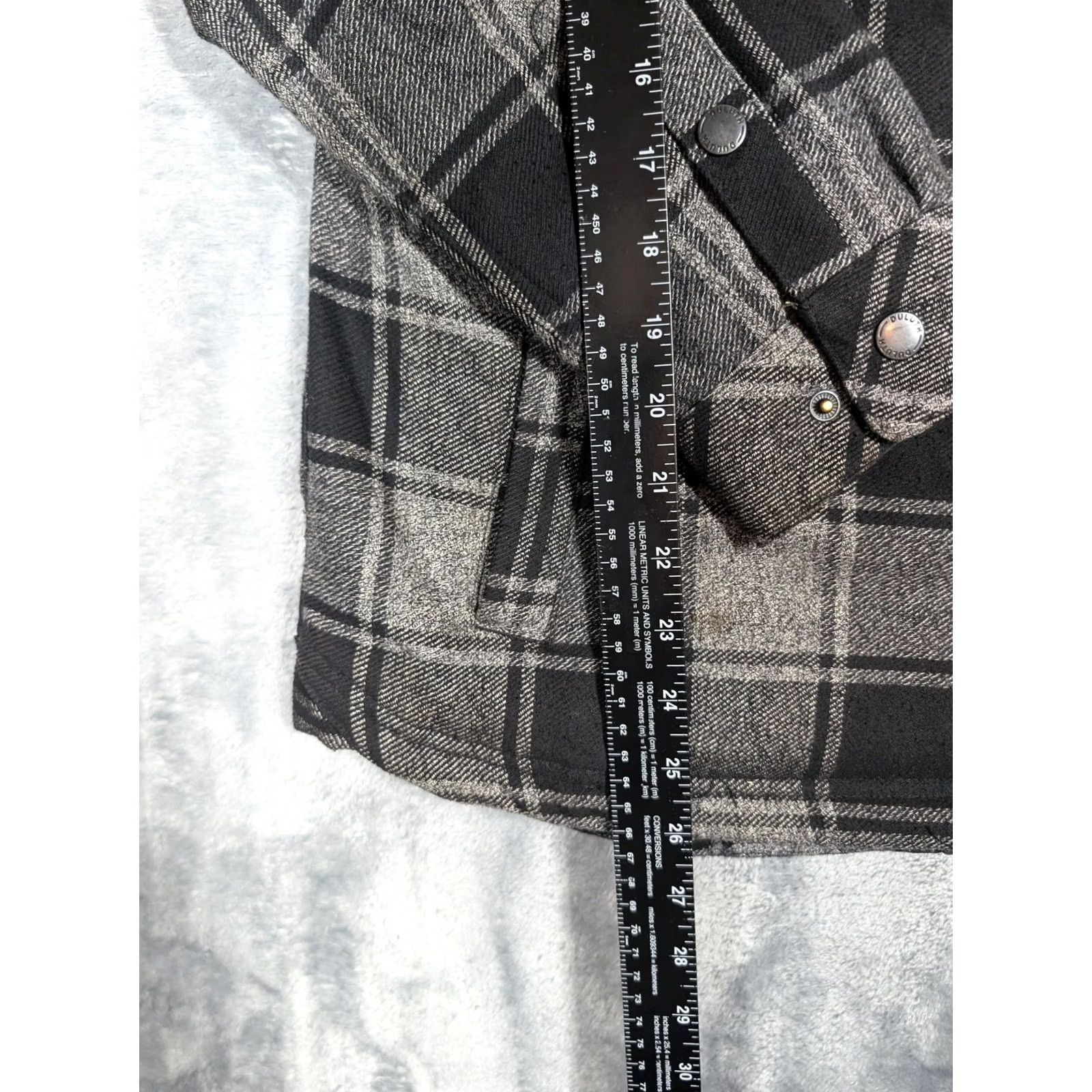 Duluth Trading Company Duluth Trading Co Jacket Mens Medium Gray Plaid Flannel Lined Quilted Shirt Coat SHACKET Snap Front Workwear Casual Mens Size US M / EU 48-50 / 2 - 2 Thumbnail