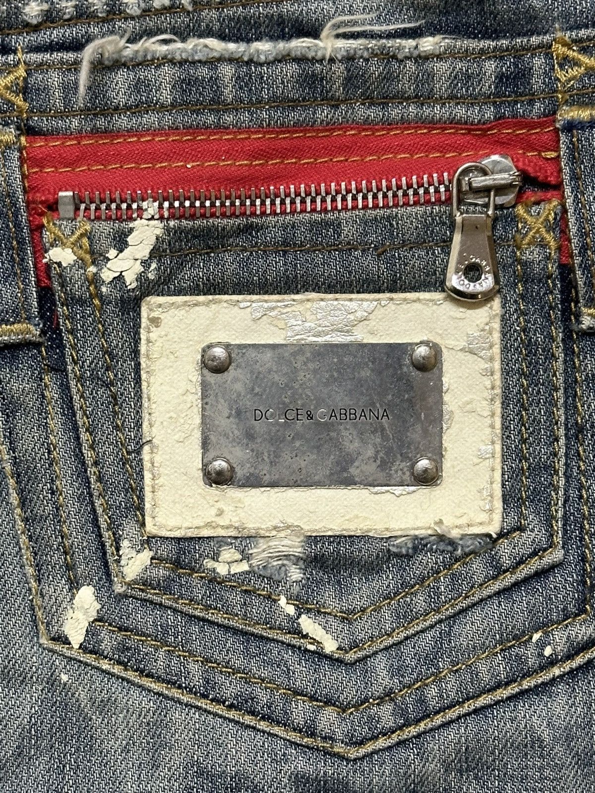 Dolce & Gabbana Vintage Dolce & Gabbana Faded Wash Distressed Style Skirt Size 30" / US 8 / IT 44 - 6 Thumbnail