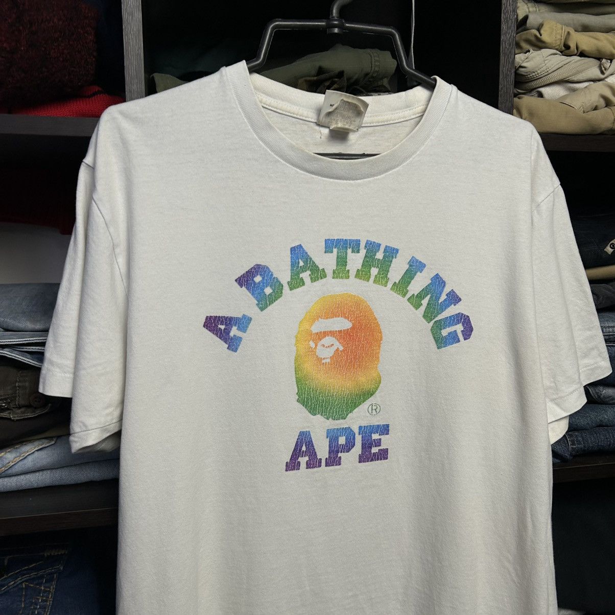 Bape Designer A Bathing Ape bape big graphic logo y2k opium tee Size US L / EU 52-54 / 3 - 2 Thumbnail
