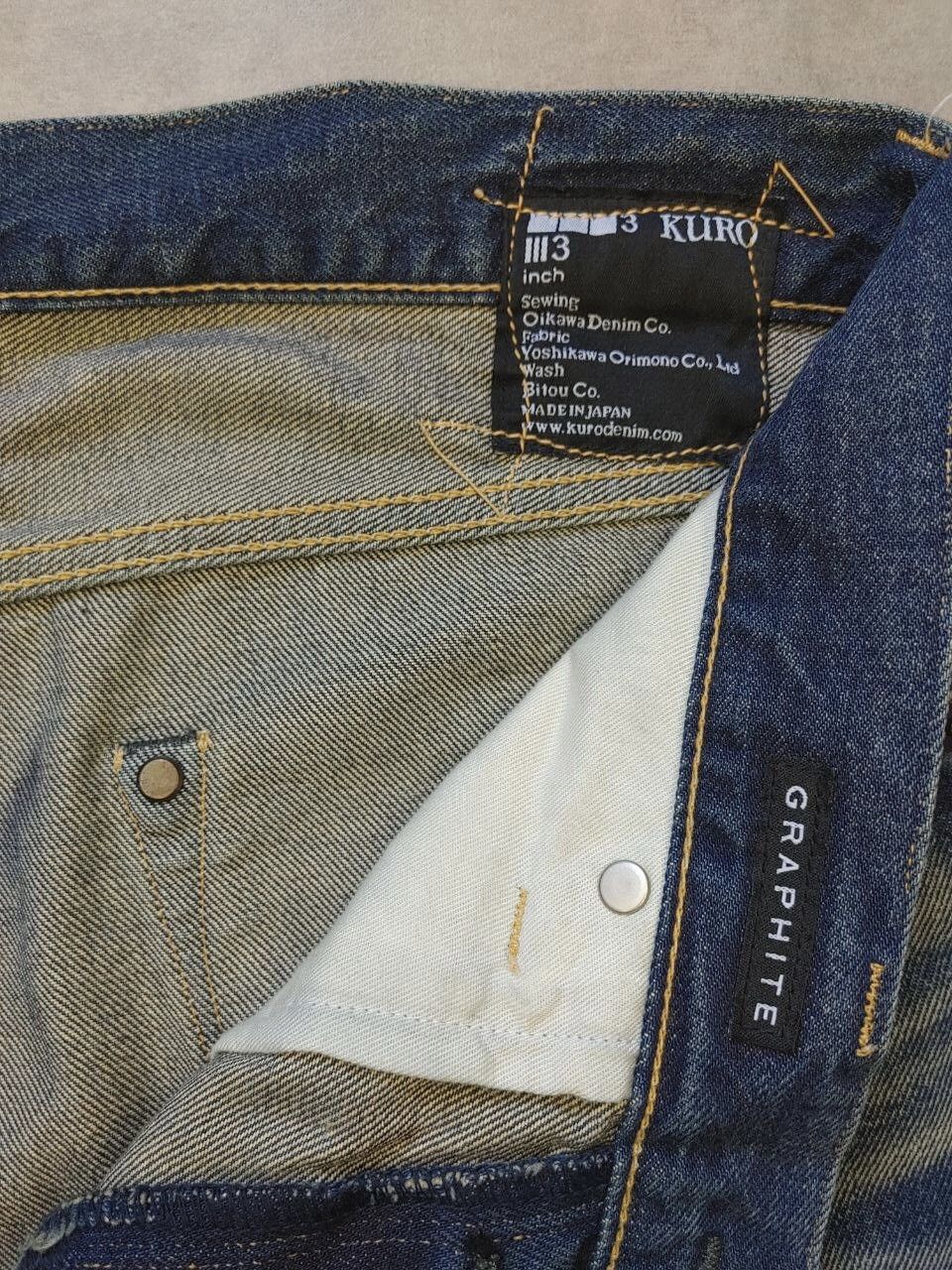 Japanese Brand × KURO Kuro Graphite Selvedge Denim Size US 34 / EU 50 - 10 Thumbnail