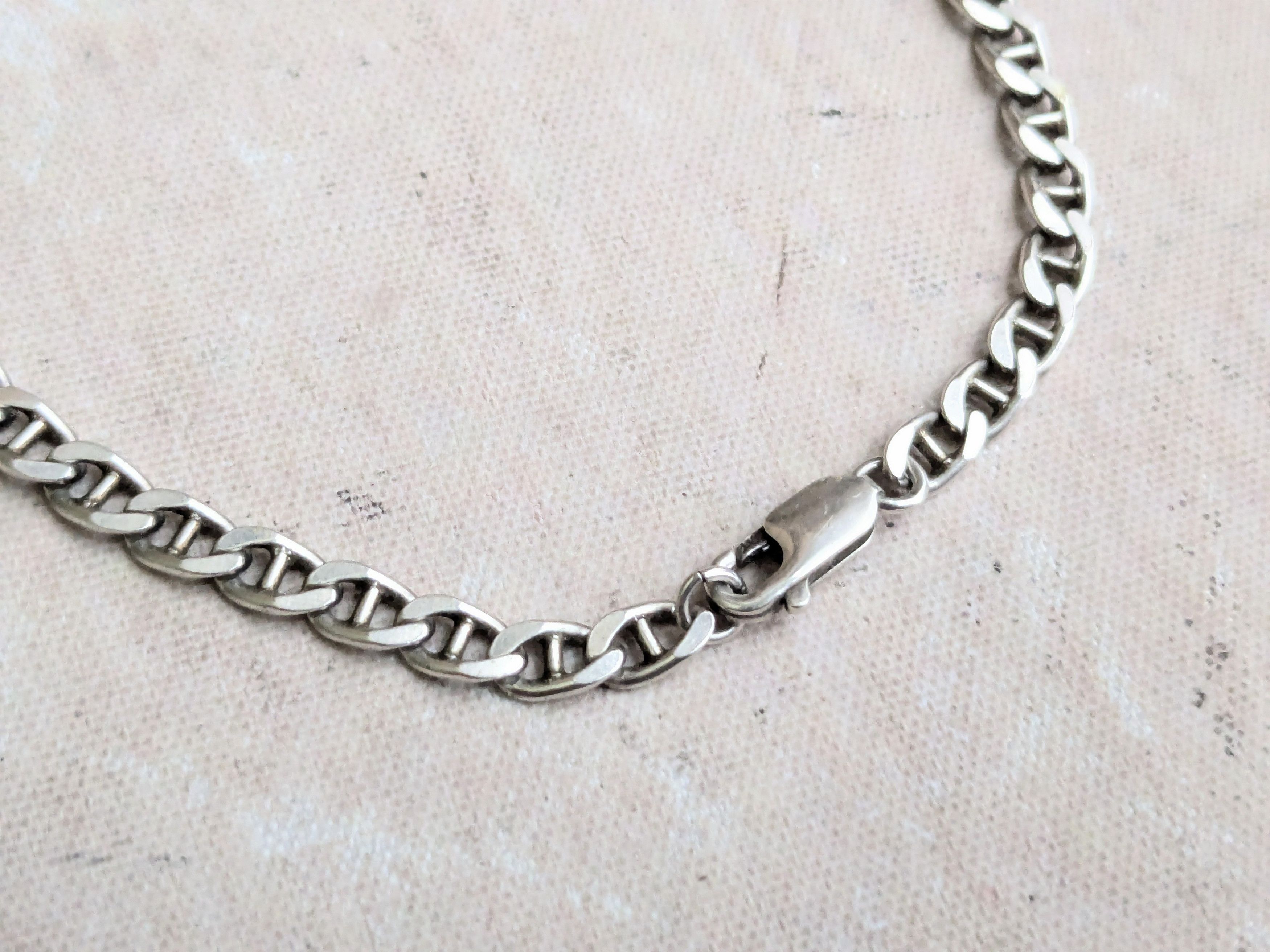 Jewelry Sterling Silver Bracelet Mariner Anchor 8.25" Size ONE SIZE - 4 Thumbnail