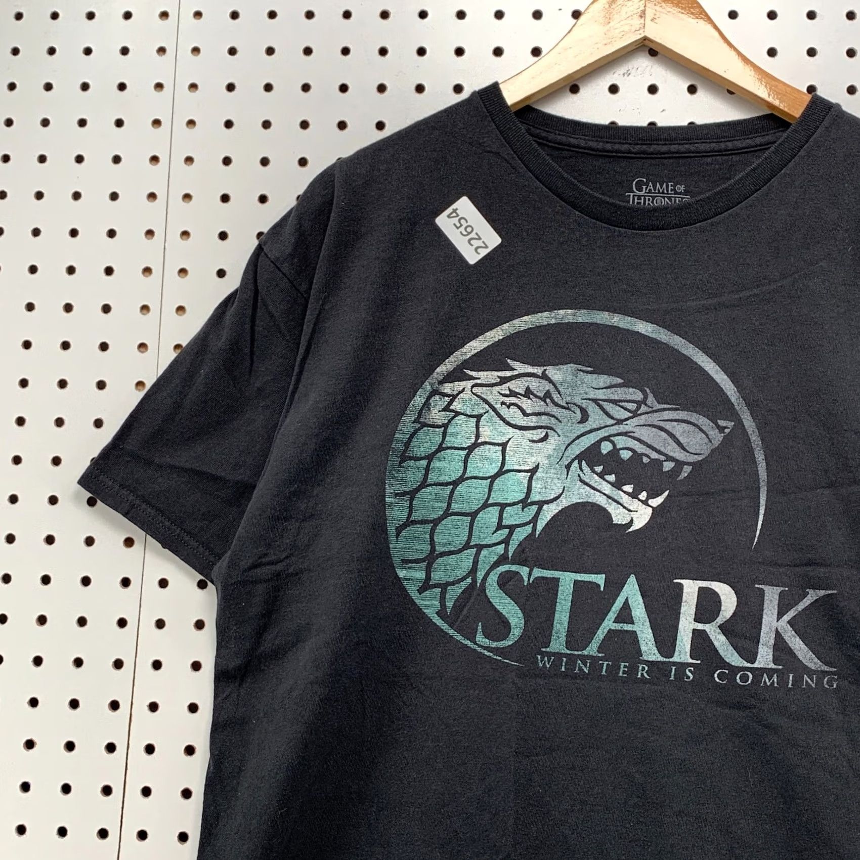 Vintage Games Of Thrones Shirt Black STARK Adult Large TV Show Promo TEE Size US L / EU 52-54 / 3 - 7 Thumbnail