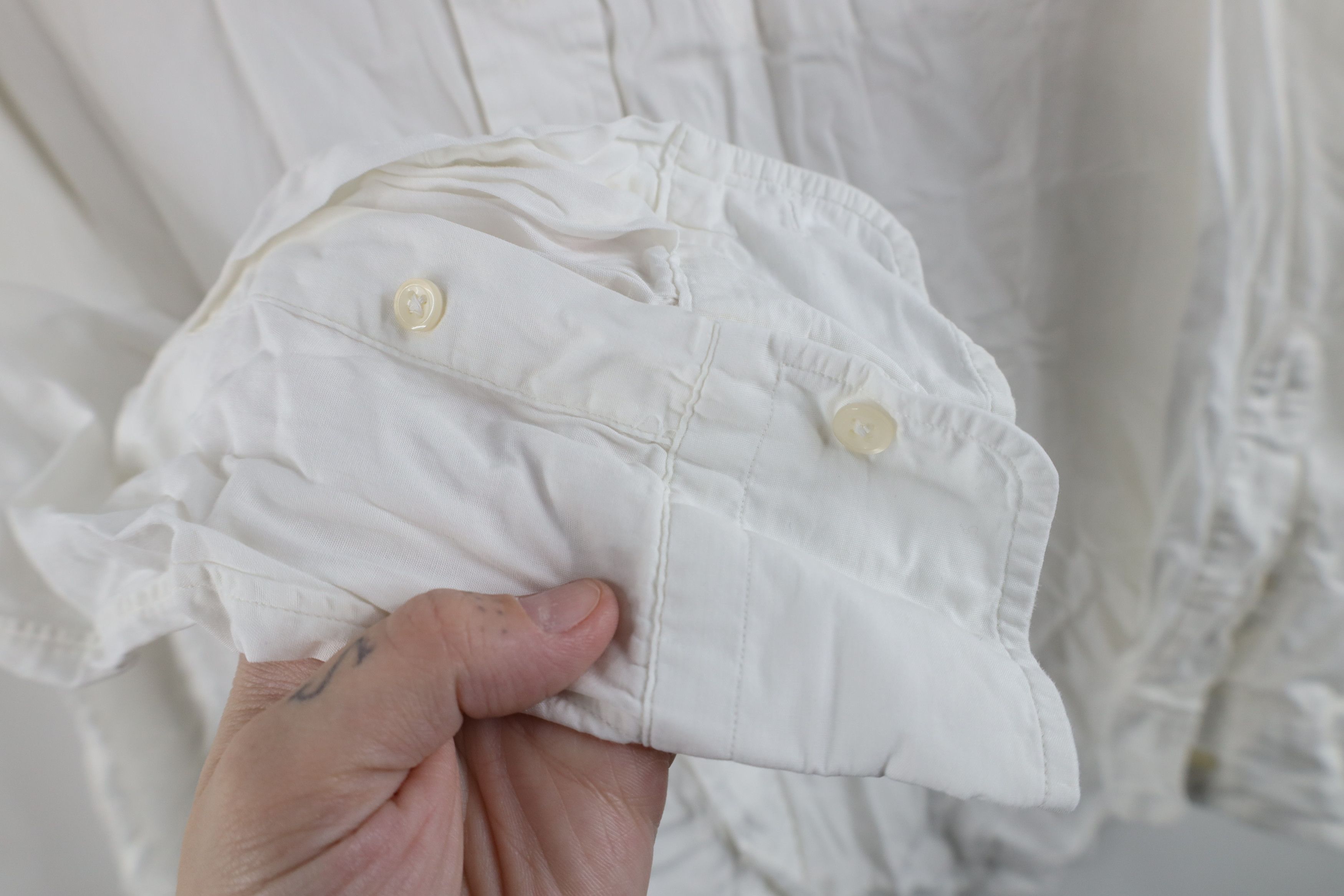 Vintage Vintage 70s 80s Streetwear Collared Button Shirt White USA Size US M / EU 48-50 / 2 - 6 Thumbnail