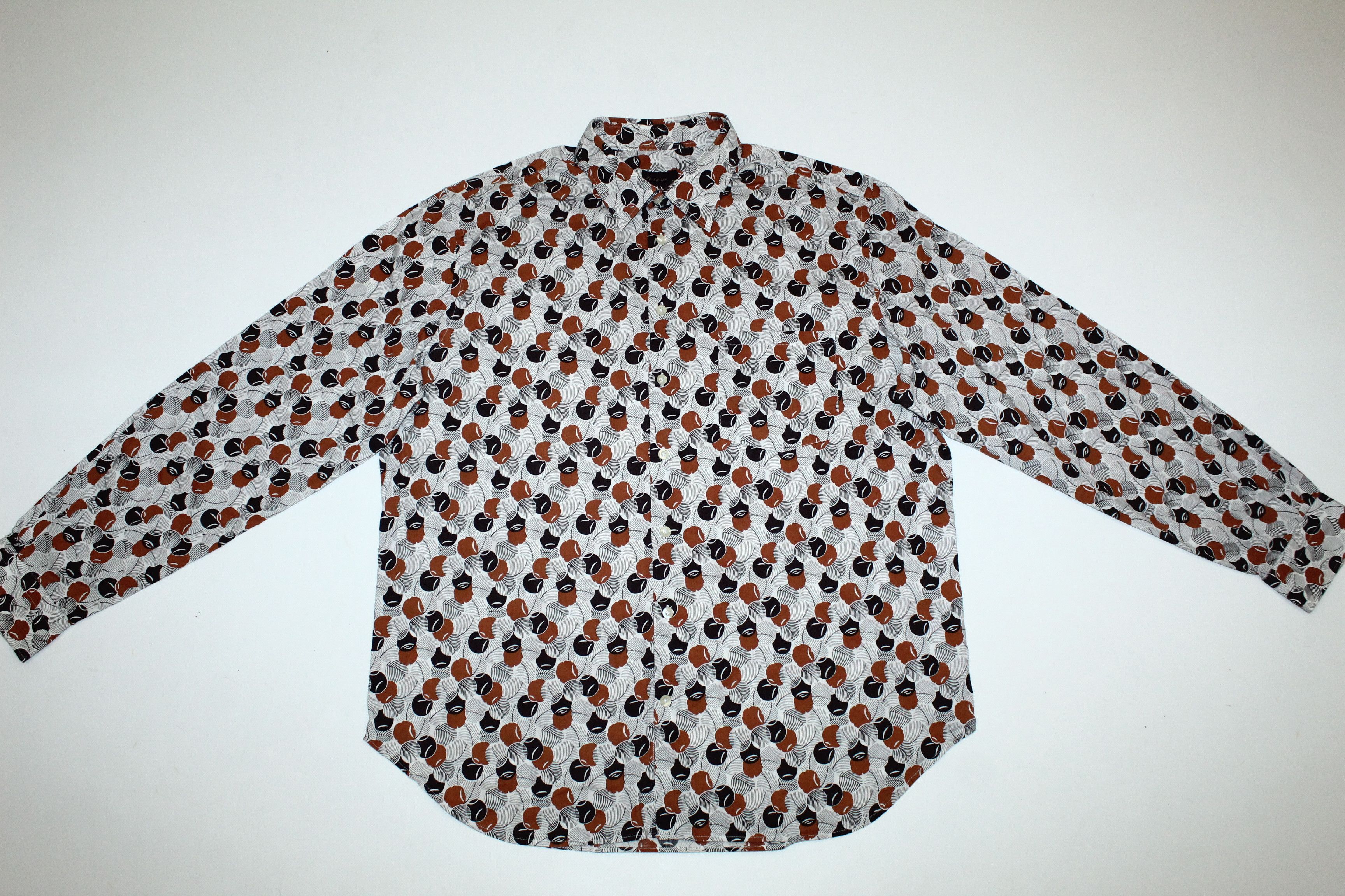 Mulberry Mulberry(x2 shirt) Poplin Cotton Abstract Print Casual Shirt Size US XL / EU 56 / 4 - 9 Thumbnail