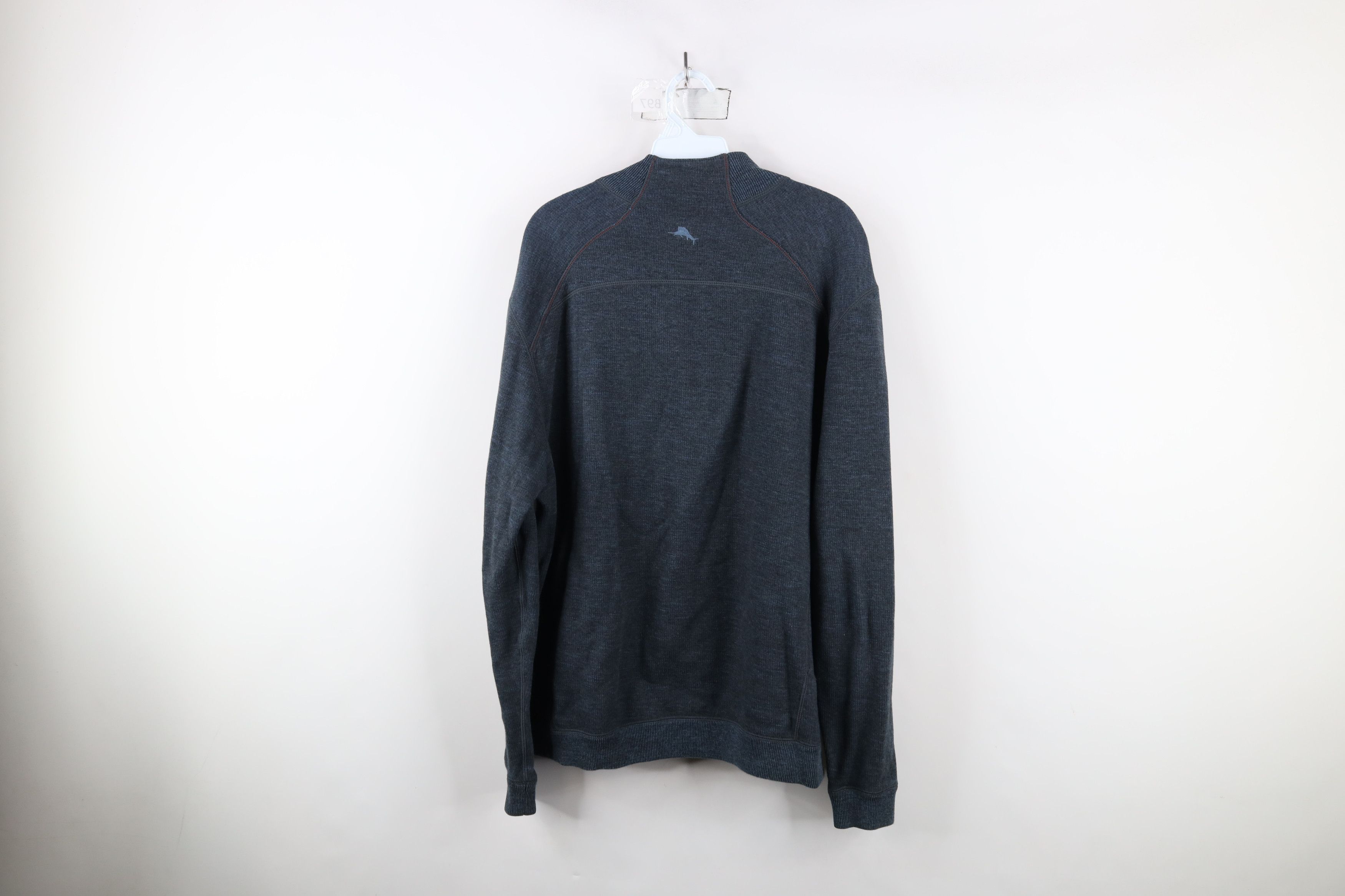 Tommy Bahama × Vintage Vintage Tommy Bahama Reversible Ribbed Knit Half Zip Sweater Size US XL / EU 56 / 4 - 9 Thumbnail