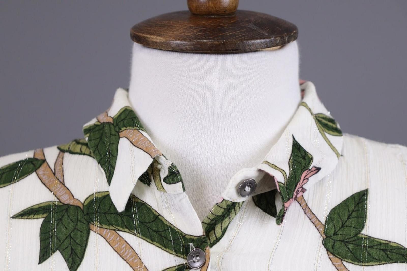 Wilkes Bashford BA&SH White Floral Printed Long Sleeve Blouse Shirt Size 0 Size XS / US 0-2 / IT 36-38 - 7 Thumbnail