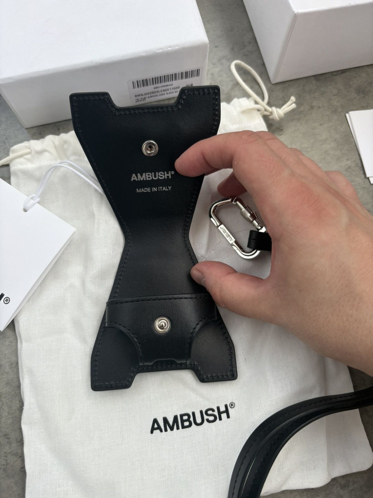 Ambush Design Ambush AirPods case calf leather black full set Size ONE SIZE - 4 Thumbnail