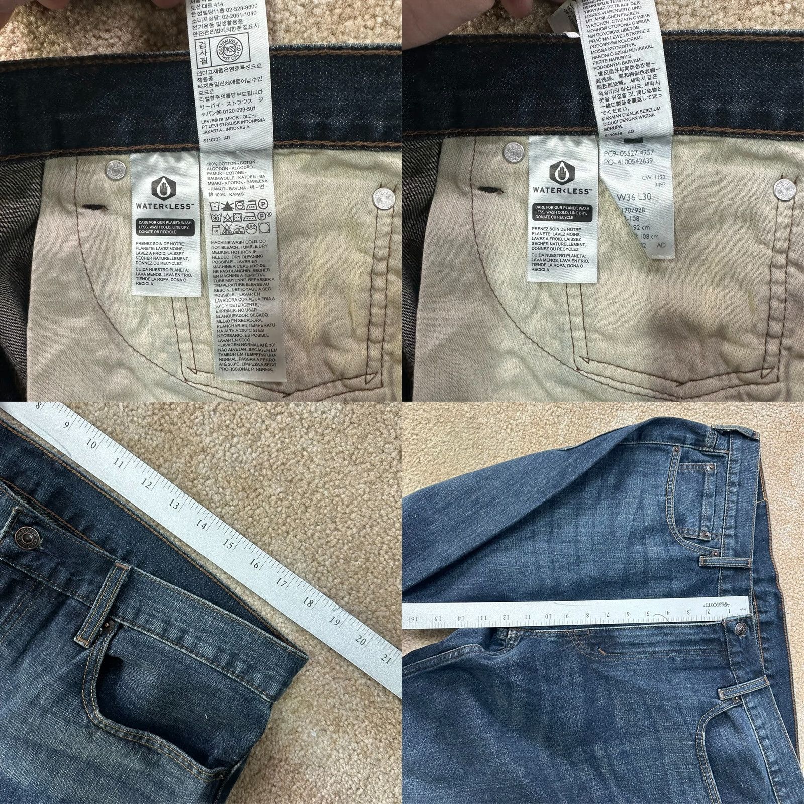 Levi's Levi's 527 Jeans Mens 36x30 Bootcut Slim Denim Blue 5-Pocket Zip Zipper Button Vintage New Size US 36 / EU 52 - 8 Thumbnail