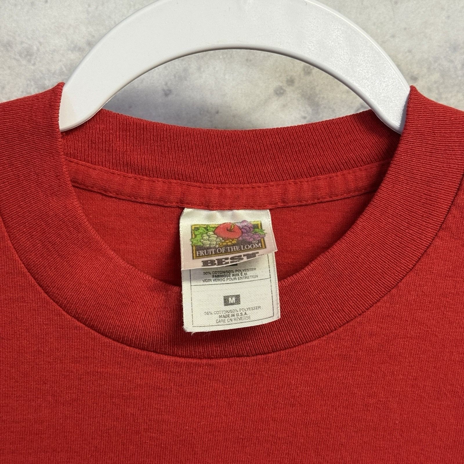 Vintage Vintage 90s Farming T Shirt Mens Medium Red Single Stitch St Size US M / EU 48-50 / 2 - 7 Thumbnail