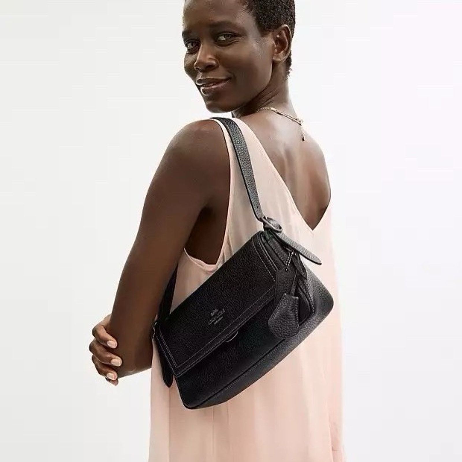 Coach NWT Coach Etta Small Flap Shoulder Bag CCV64 Black Size ONE SIZE - 11 Thumbnail