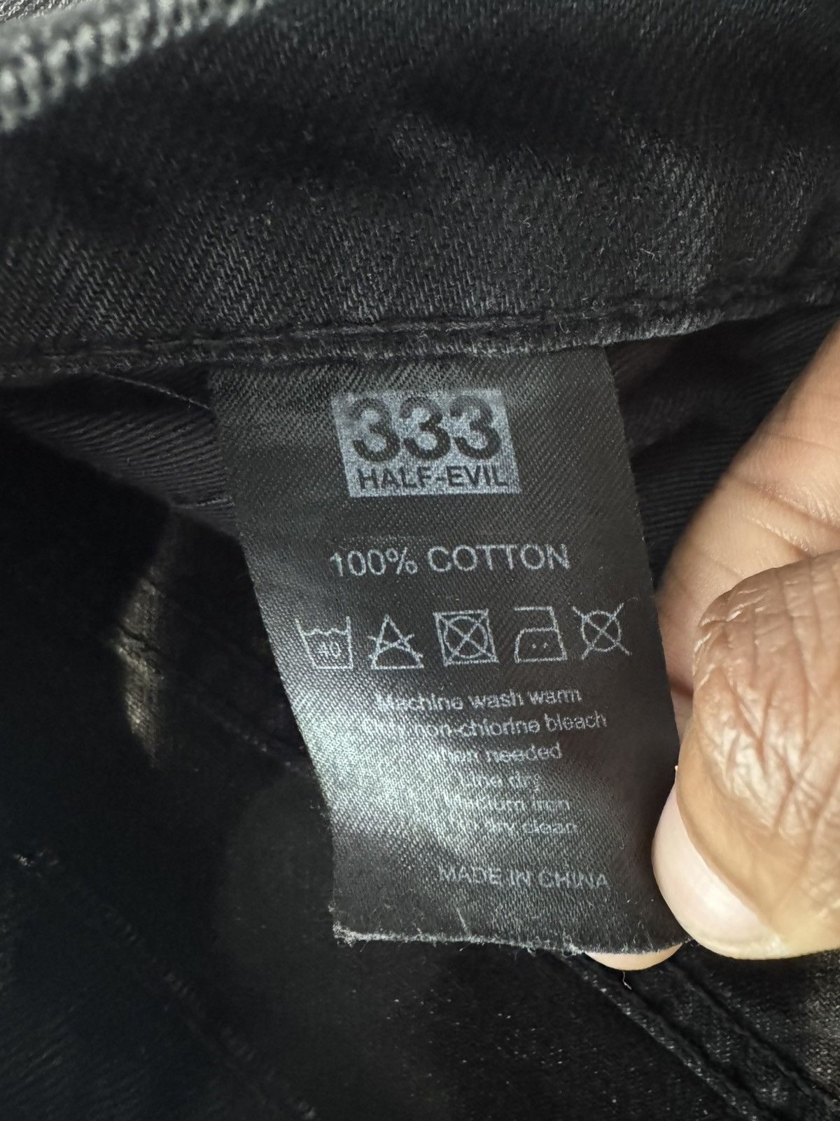 Half Evil Half Evil Black Baggy Jeans Size US 30 / EU 46 - 5 Thumbnail