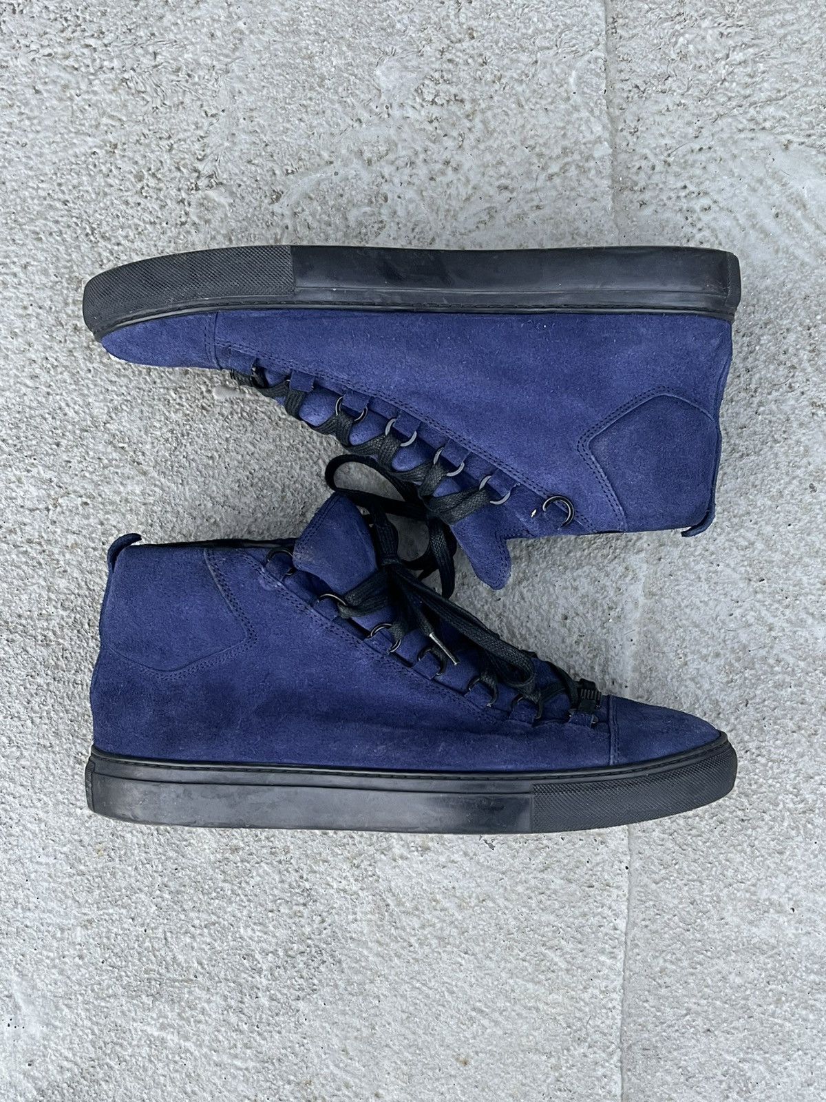 Balenciaga Suede Balenciaga Arenas Blue/Black Size US 11 / EU 44 - 1 Thumbnail