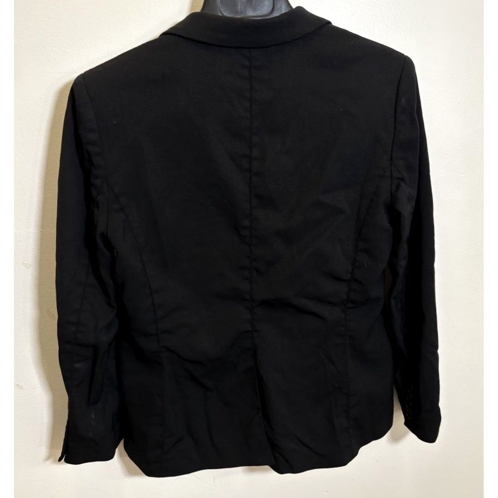 Ralph Lauren VINTAGE Lauren Ralph Lauren Blazer Women Size 14 Black Wool Blend Classic Blazer Coat Size XL / US 12-14 / IT 48-50 - 6 Thumbnail