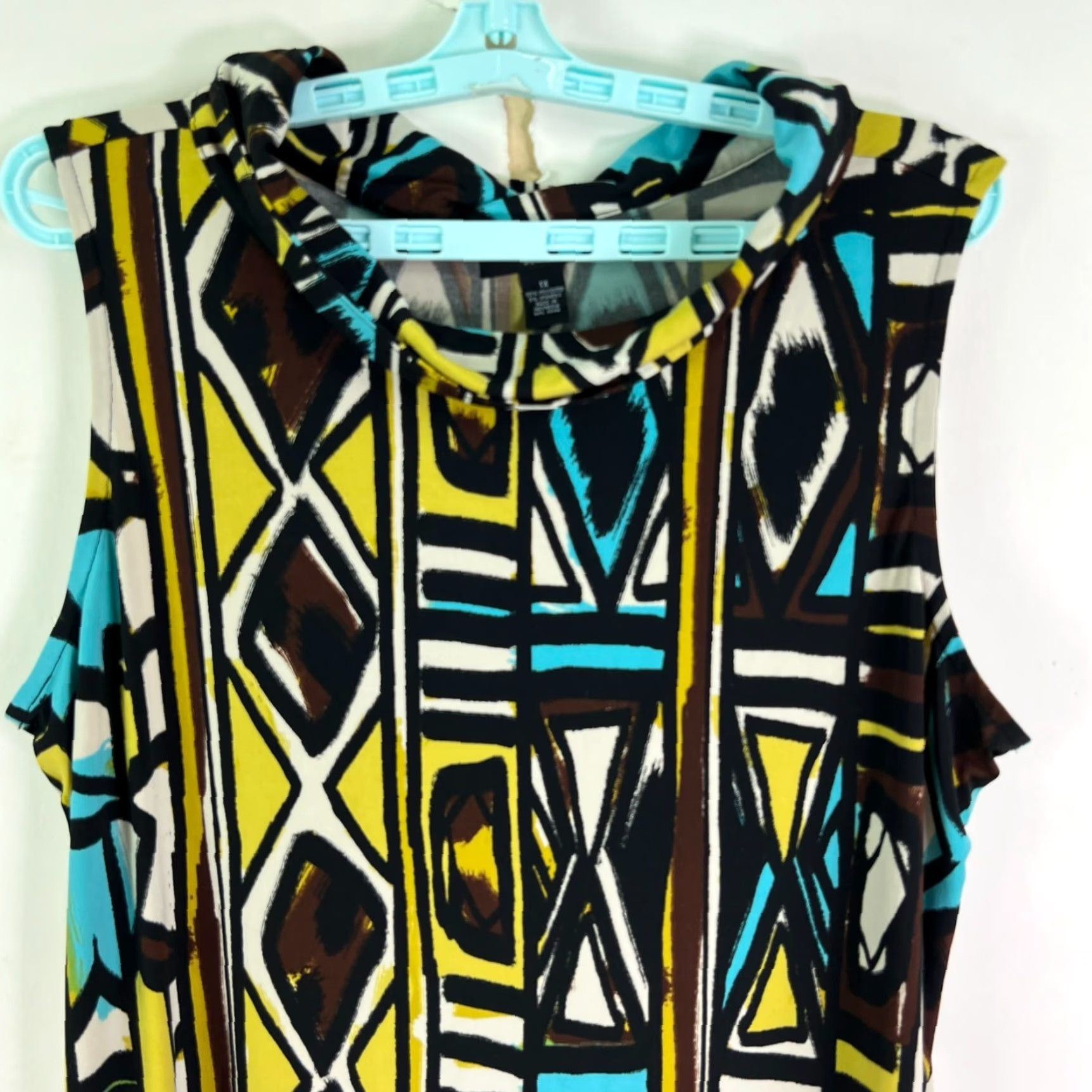 Alfani Alfani Party Cocktail Sleeveless Midi Dress Geometric Womens Size 1X Size XL / US 12-14 / IT 48-50 - 2 Thumbnail