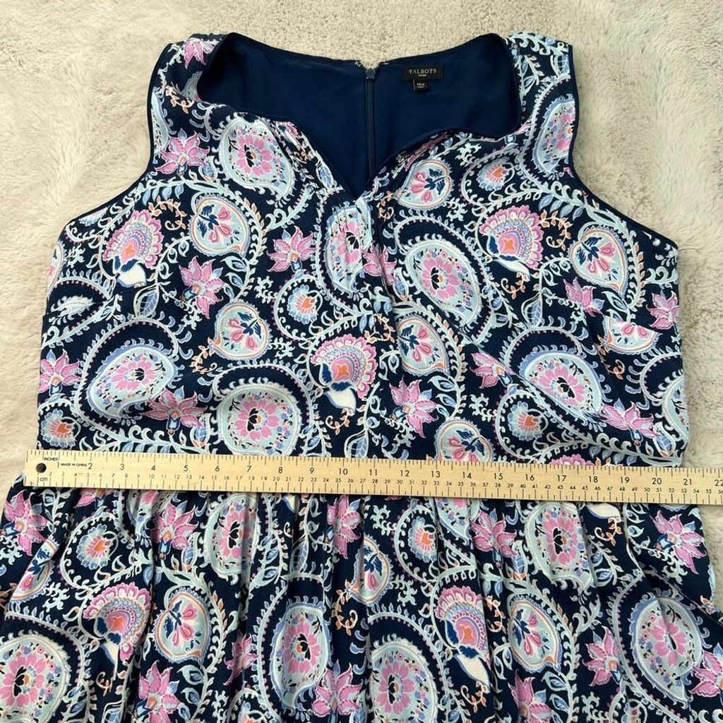 Talbots Talbots Women Dress 14W Paisley Floral Maxi Dress Beach Boho Size XL / US 12-14 / IT 48-50 - 9 Thumbnail