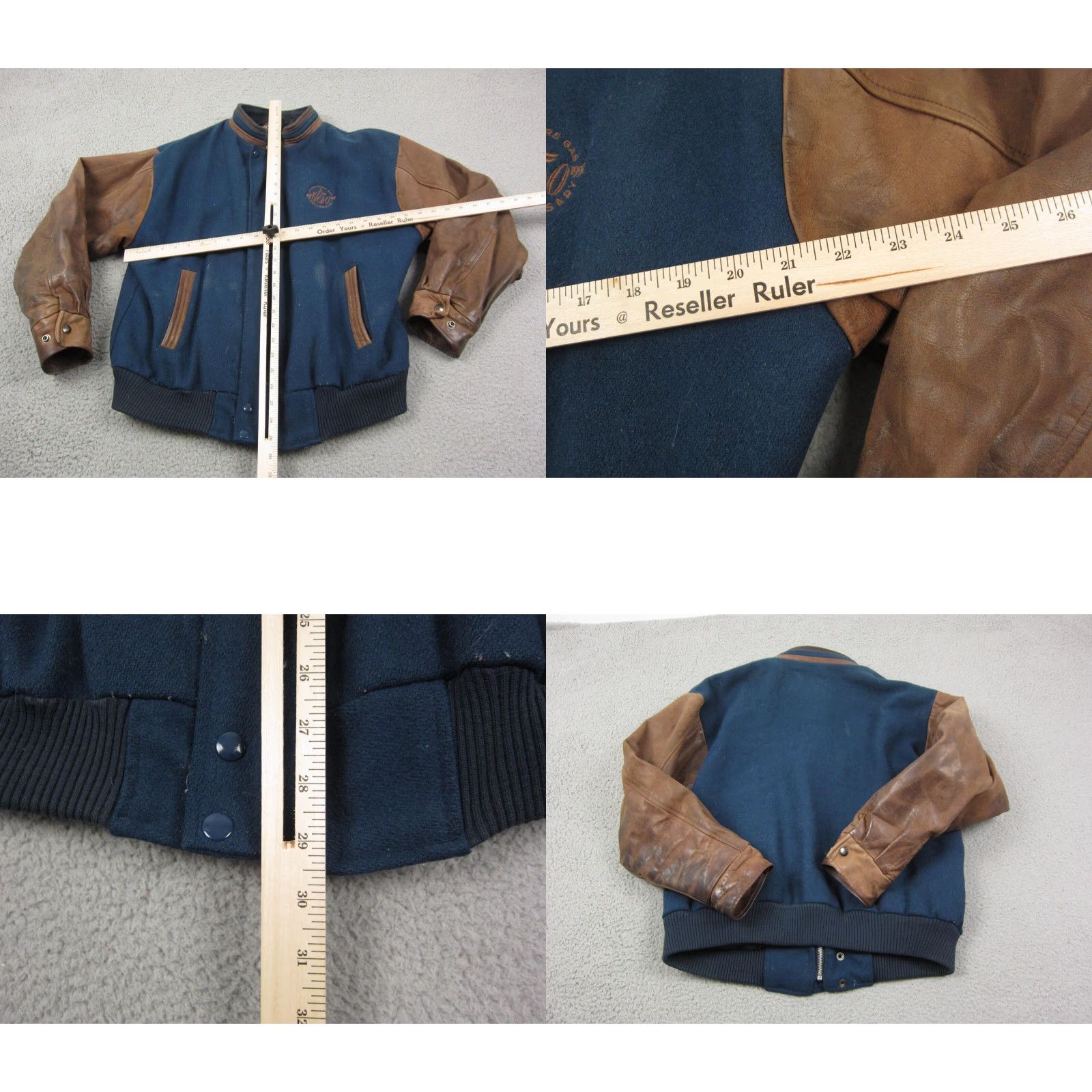 Vintage VINTAGE Canada Varsity Jacket Mens Large Blue Wool Leather Letterman 90s Bomber Jacket Size US L / EU 52-54 / 3 - 9 Thumbnail