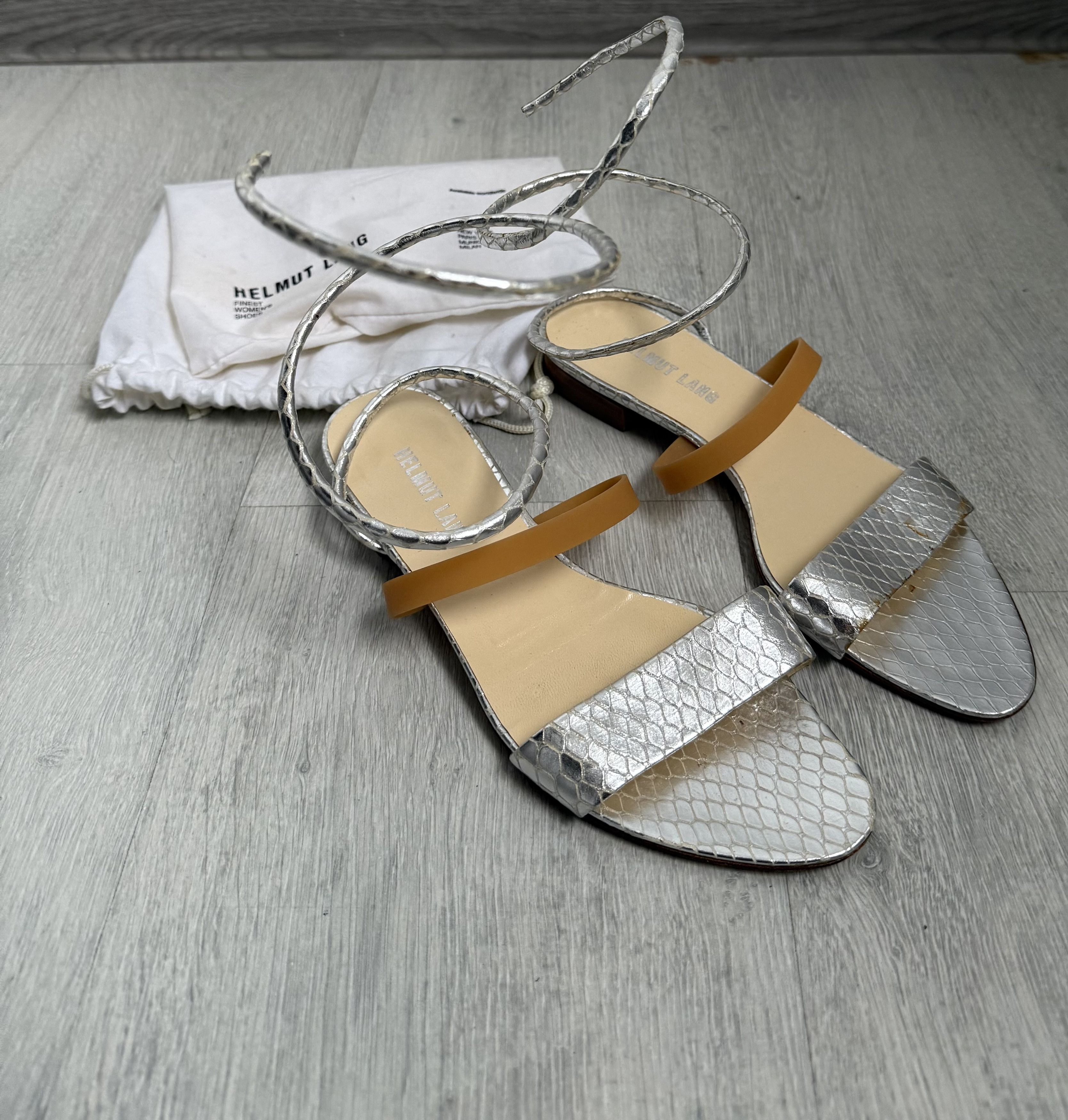 Helmut Lang Archive SS 2002 Helmut Lang Spiral wrap sandals Size US 6.5 / IT 36.5 - 2 Thumbnail