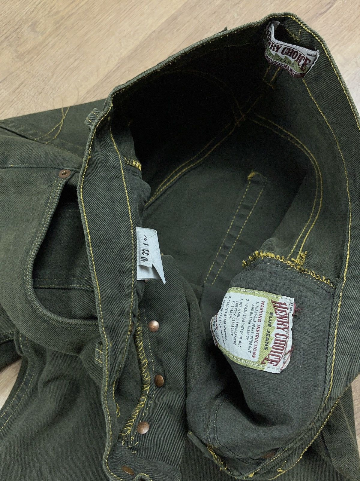 Vintage ➕y2k bottle green loose fit baggy jeans vintage skate style Size US 30 / EU 46 - 4 Thumbnail
