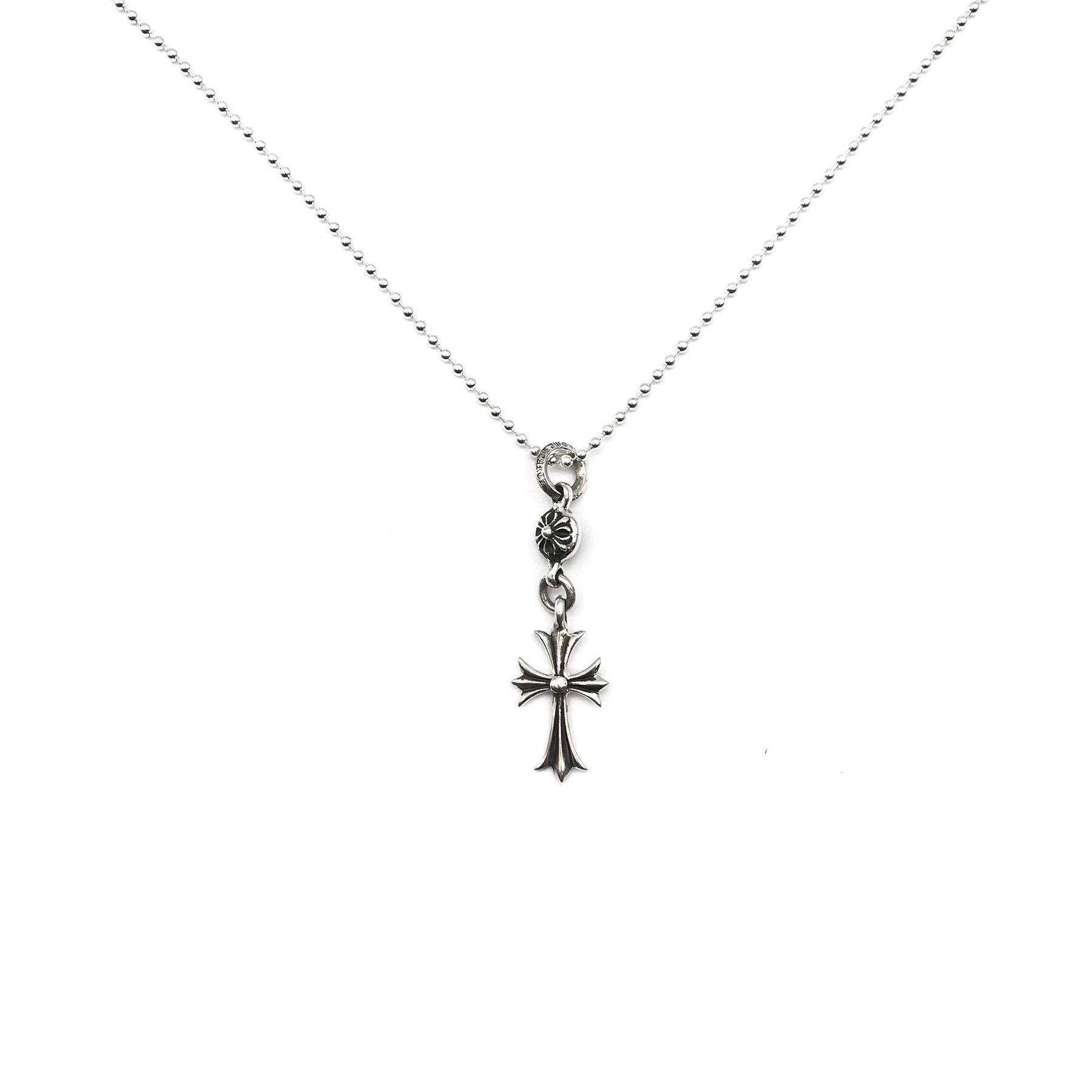 Chrome Hearts Chrome Hearts Silver 1 Ball Tiny Cross Ball Necklace Size ONE SIZE - 1 Thumbnail