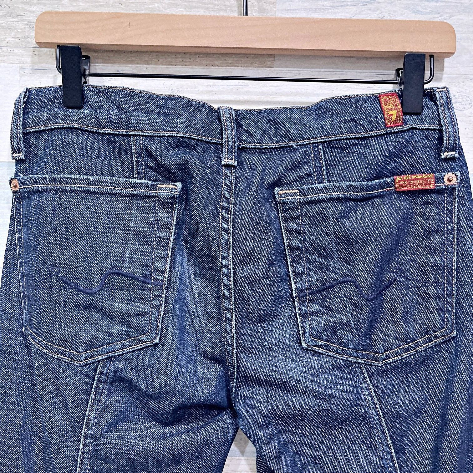 Hudson 7 For All Mankind Roxy Mid Rise Skinny Jeans Dark Womens 27 Size 27" / US 4 / IT 40 - 5 Thumbnail