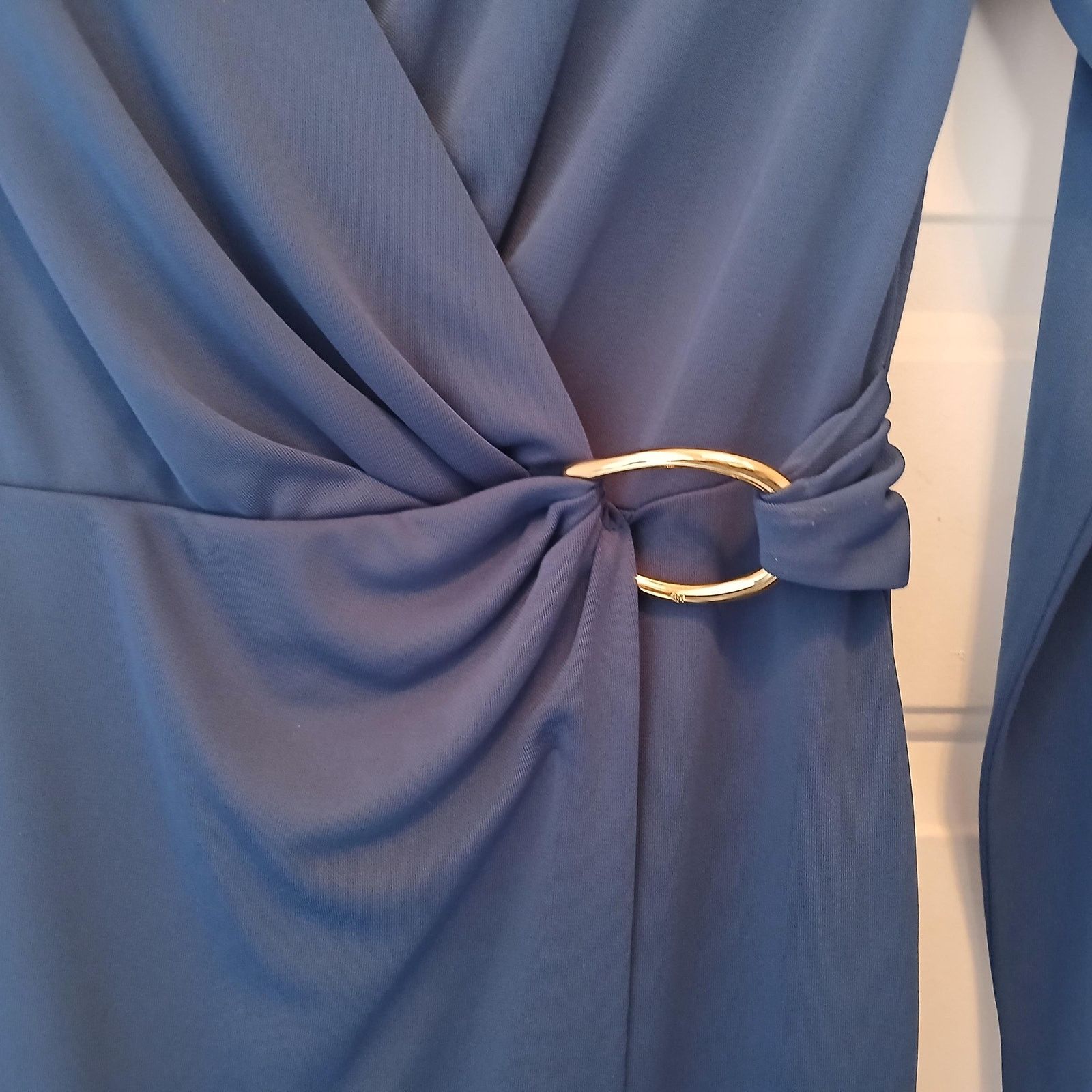 Ralph Lauren NWT - Ralph Lauren Ring Trim Blue V-neck Cocktail Dress 4 Size S / US 4 / IT 40 - 5 Thumbnail