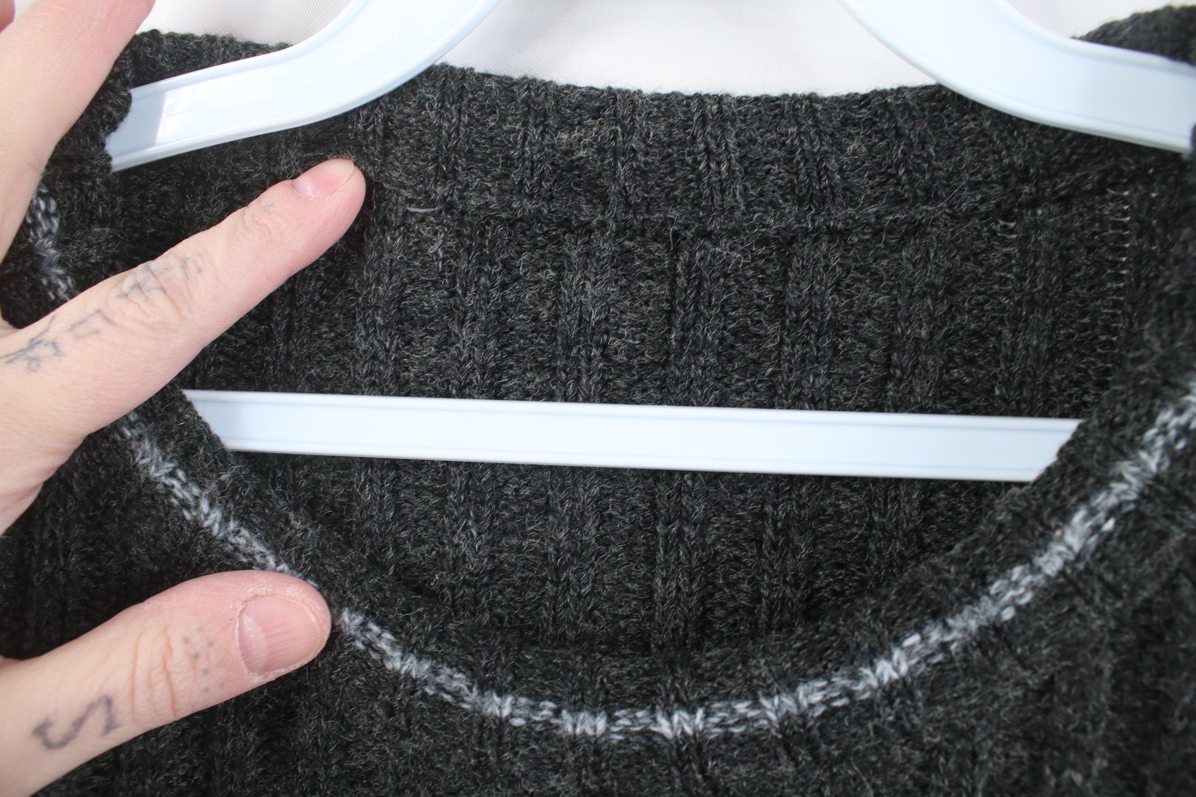 Vintage Vintage 90s Streetwear Ribbed Knit Crewneck Sweater Size US XXL / EU 58 / 5 - 7 Thumbnail