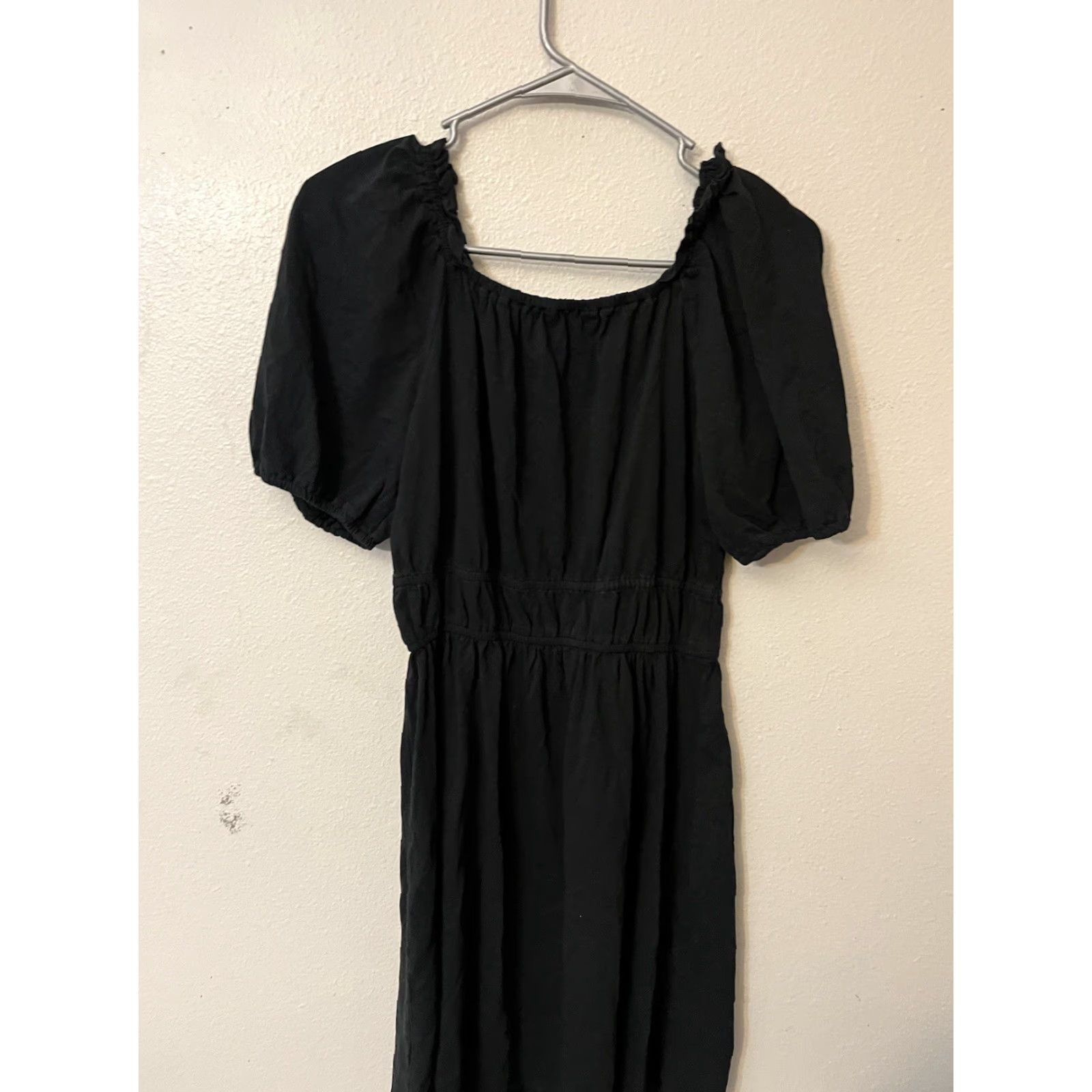J.Crew J.Crew Womens Knit Mini Dress Size M Black Square Neck 100% Cotton BQ042 Short Dress Vintage: No Ladies Mens Womens Girls Size M / US 6-8 / IT 42-44 - 3 Thumbnail