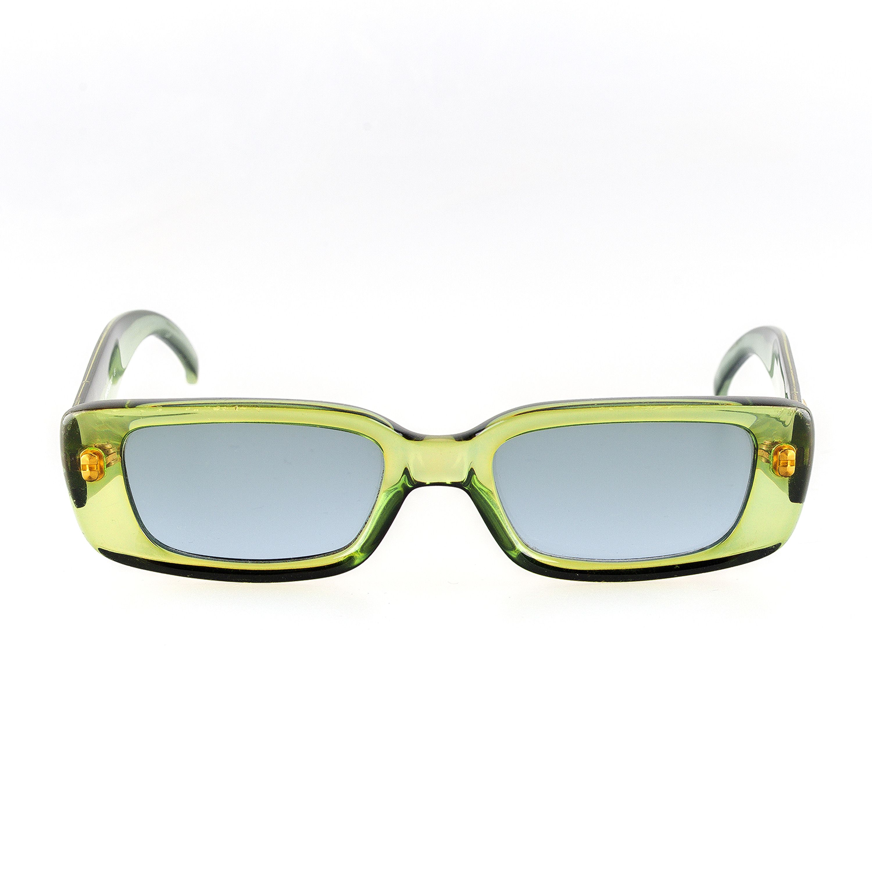 Gucci GG 2409 Green Acetate Rectangle Sunglasses