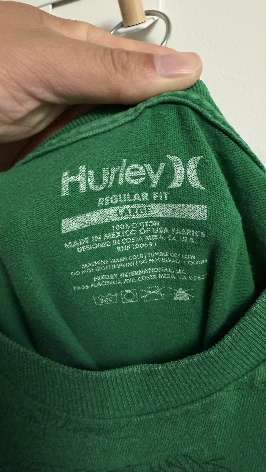 Hurley Hurley Tee Green Size Large Size US L / EU 52-54 / 3 - 3 Thumbnail