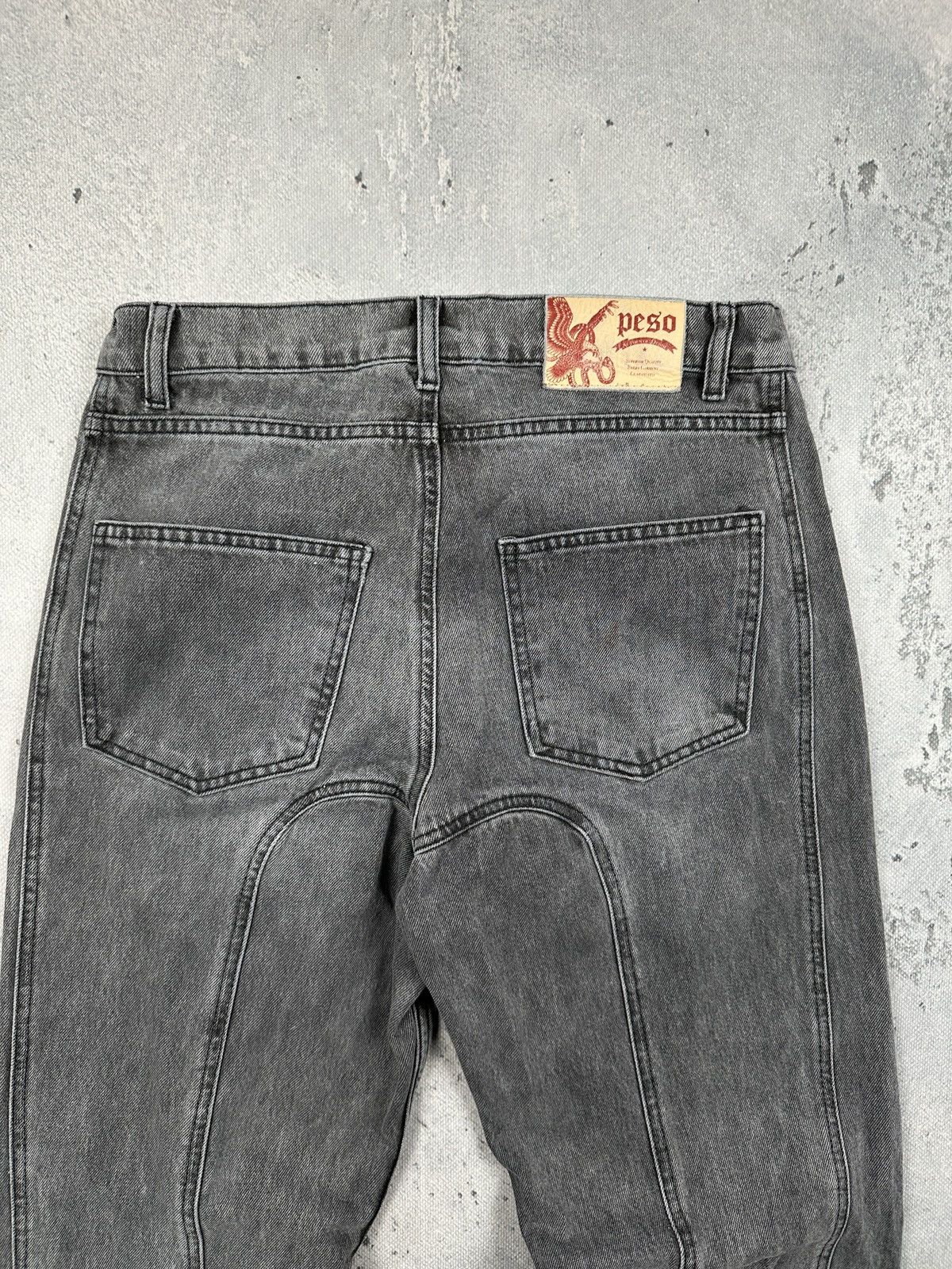 Peso Peso Archive Curved Seam Grey Wash Baggy Jeans Y2K W30 Size US 30 / EU 46 - 7 Thumbnail