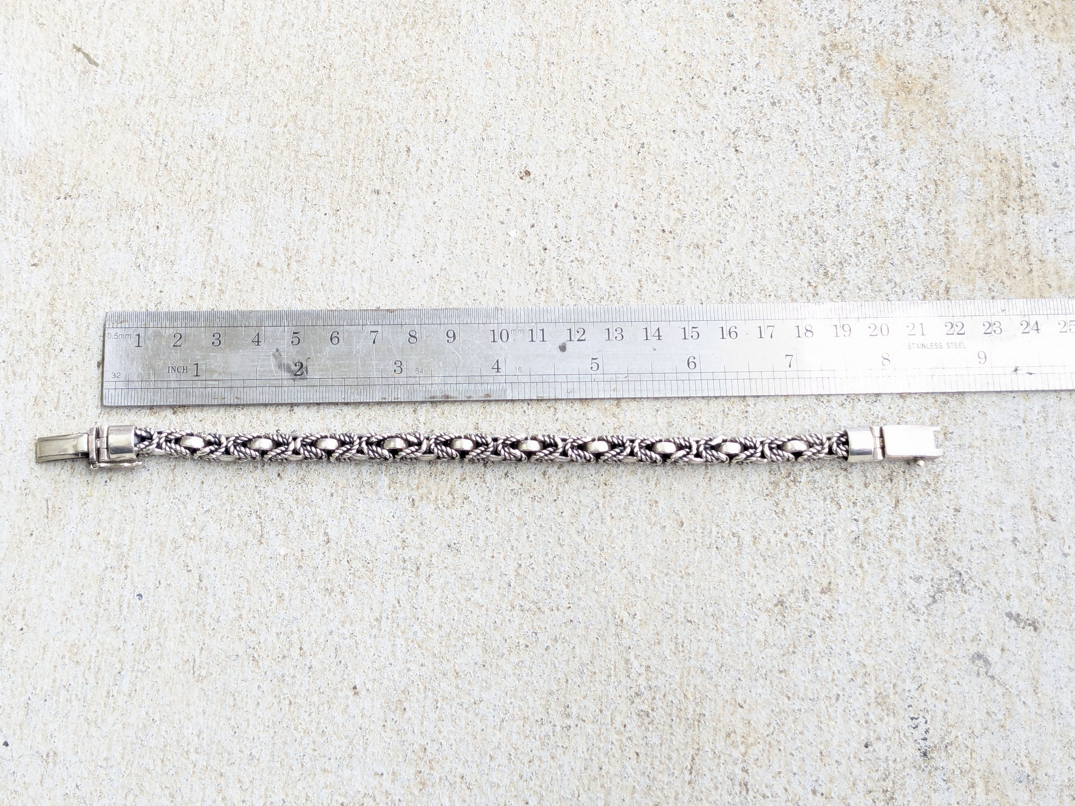 Jewelry Vintage Sterling Silver Bracelet Byzantine 8.25" Biker Punk Size ONE SIZE - 15 Thumbnail