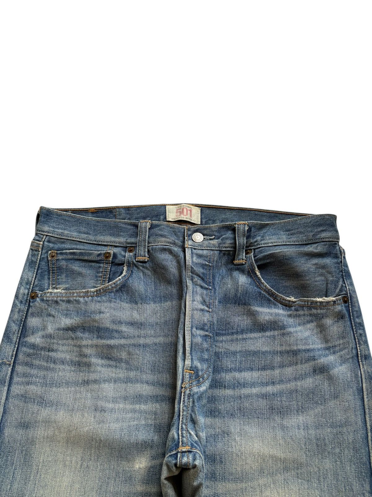 Levi's Vintage 90s Levis 501 Mud Wash Distressed Baggy Jeans Size US 34 / EU 50 - 4 Thumbnail