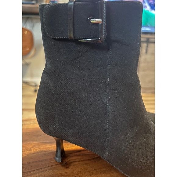 Stuart Weitzman Stuart Weitzman Black Suede Kitten Heel Ankle Boots Buckle A Size US 6 / IT 36 - 3 Thumbnail