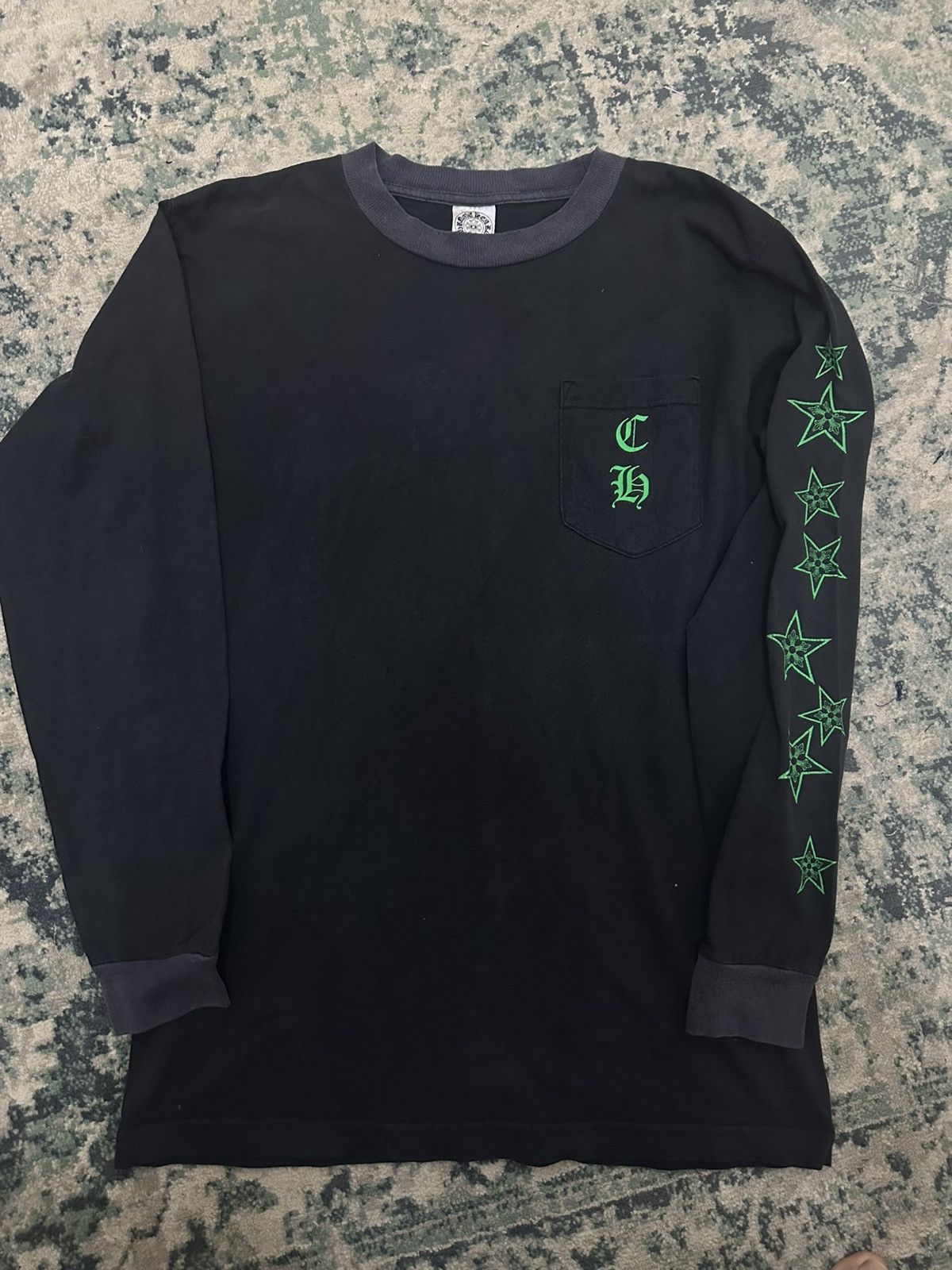 Chrome Hearts Vintage Chrome Hearts Black Green L/S Tee ✅✅ Size US M / EU 48-50 / 2 - 7 Thumbnail