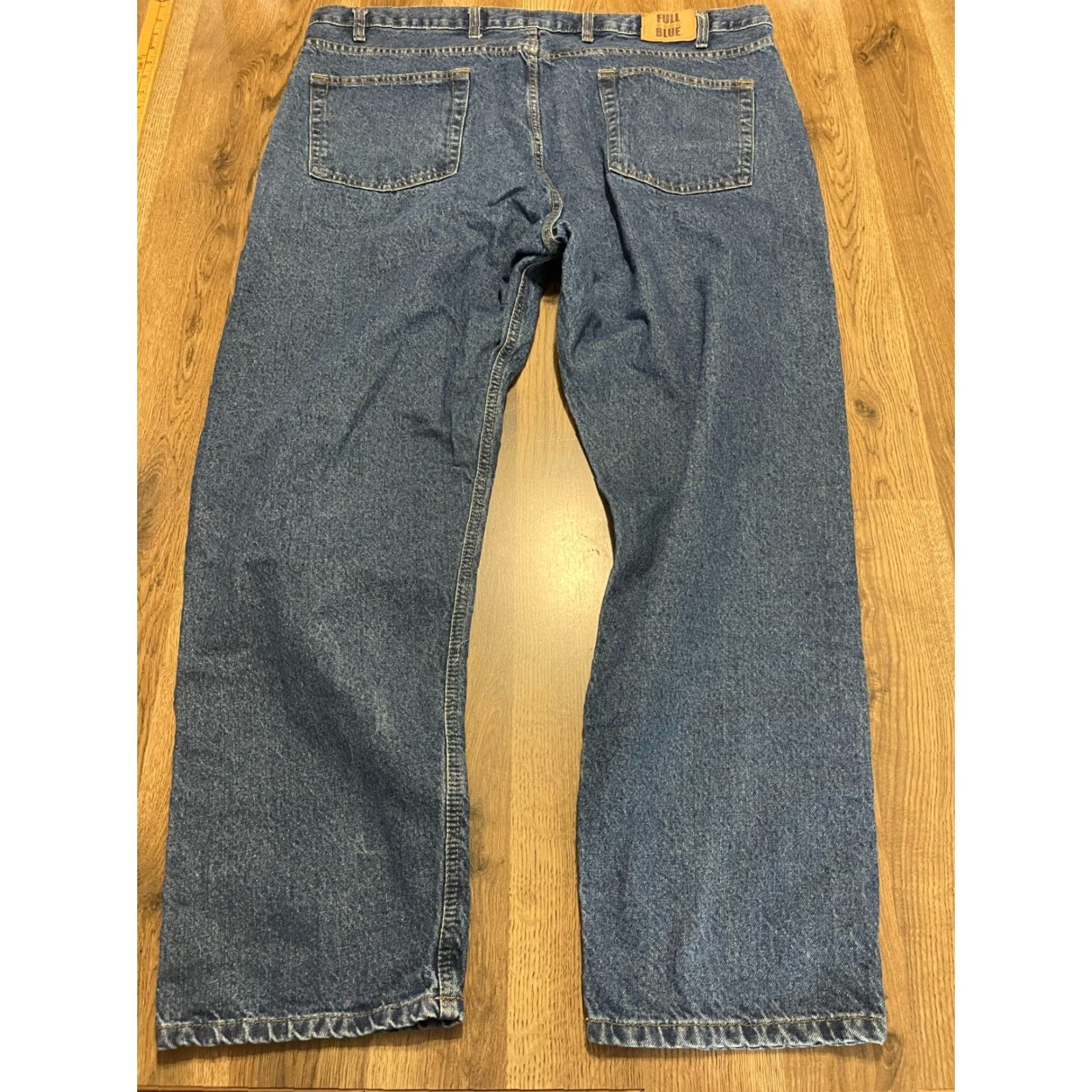 Vintage Full Blue Jeans, Men's Size 44x30, Denim, Straight Leg, Pockets, Blue, Jeans, Men, 44x30, Regular Fit, 30 Inseam Size US 44 / EU 60 - 2 Thumbnail