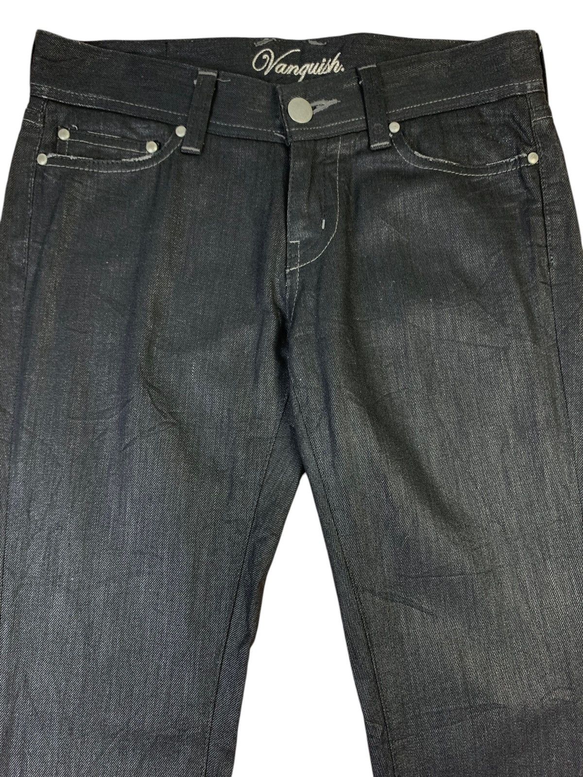Vanquish Y2K 2000’s Vanquish Gold Japan Black Flare denim Size US 28 / EU 44 - 2 Thumbnail