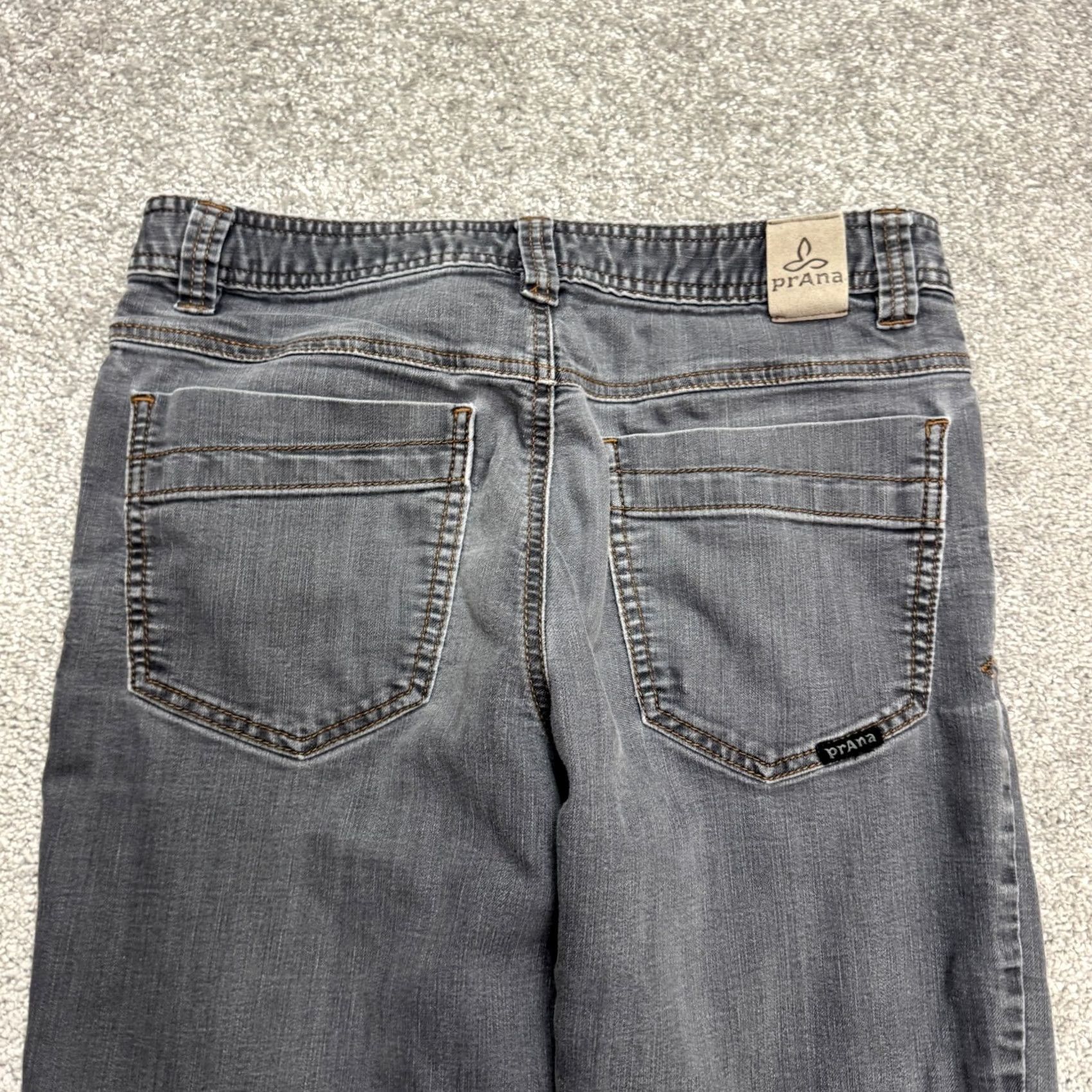 Prana prAna Bridger Slim Fit Denim Jeans Mens 30x30 Gray Organic Cotton Casual Stretch Size US 30 / EU 46 - 5 Thumbnail